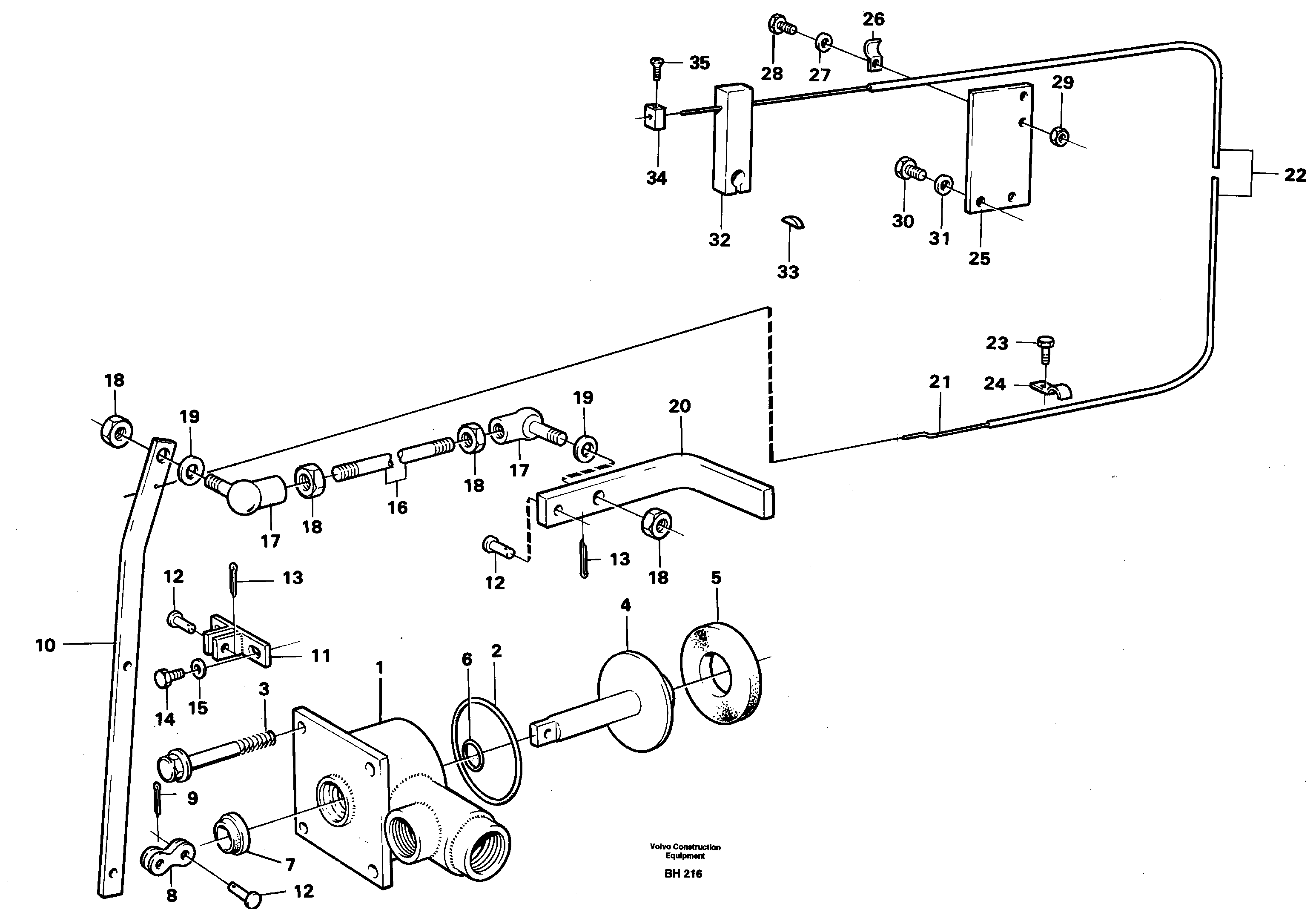 Схема запчастей Volvo A20C - 59816 Shut-off valve A20C VOLVO BM VOLVO BM A20C SER NO - 3051