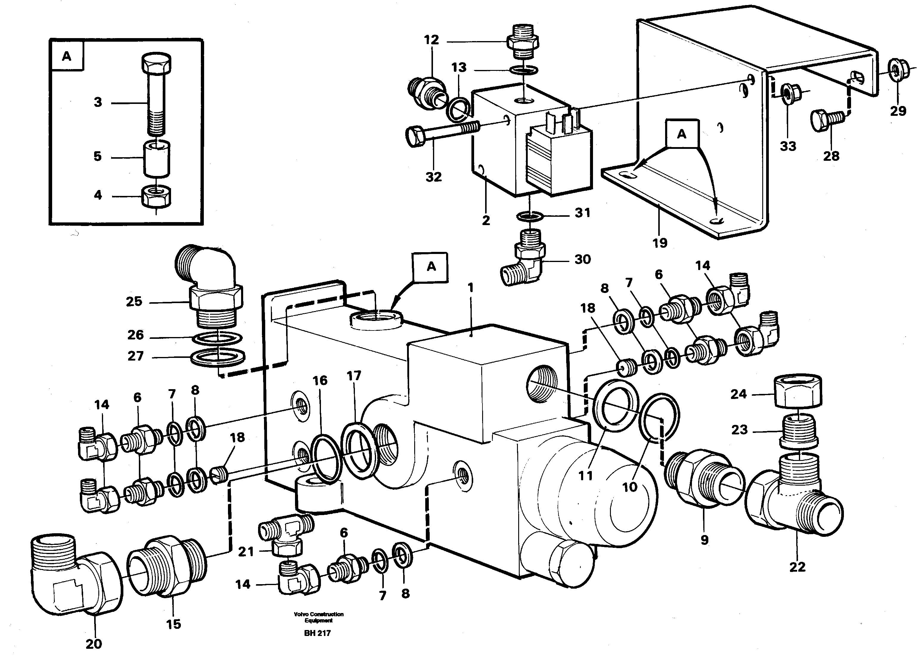 Схема запчастей Volvo A20C - 86103 Tip valve with fitting parts A20C VOLVO BM VOLVO BM A20C SER NO - 3051