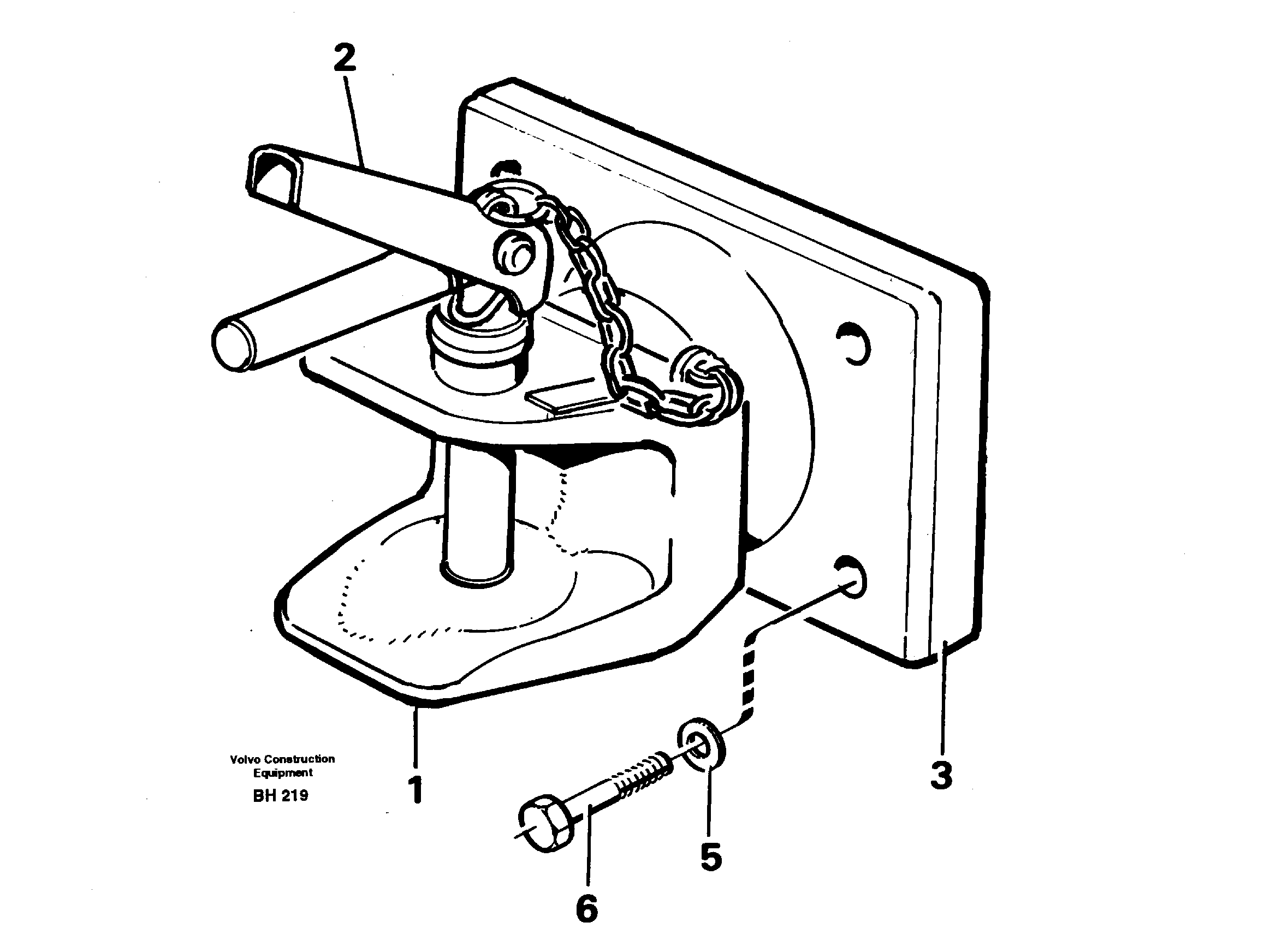 Схема запчастей Volvo A20C - 23046 Towing brace A20C VOLVO BM VOLVO BM A20C SER NO - 3051