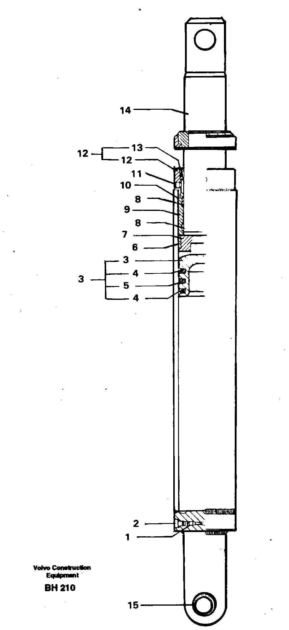 Схема запчастей Volvo A20C - 18371 Gas spring A20C VOLVO BM VOLVO BM A20C SER NO - 3051