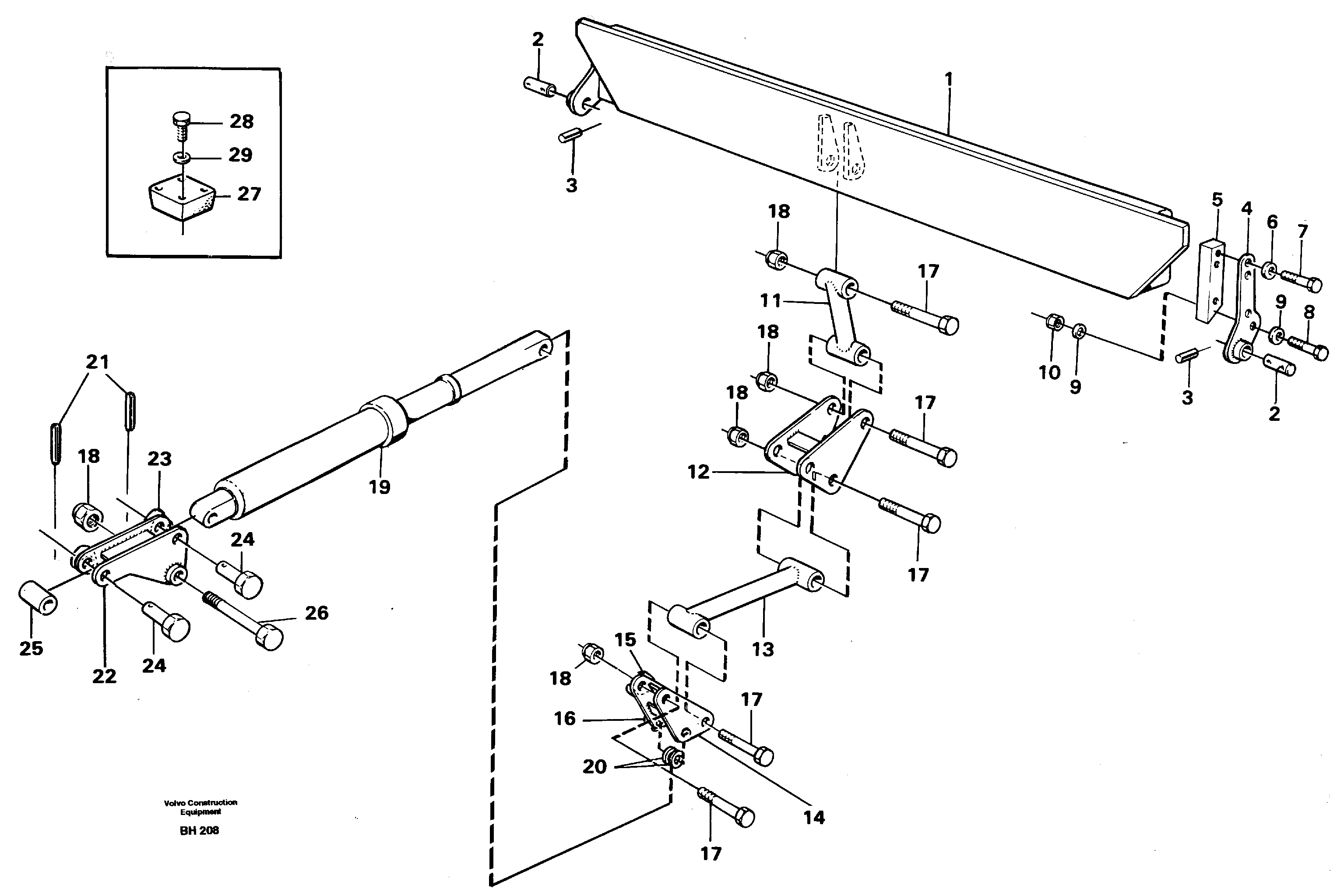 Схема запчастей Volvo A20C - 55516 Rear flap, mechanical A20C VOLVO BM VOLVO BM A20C SER NO - 3051
