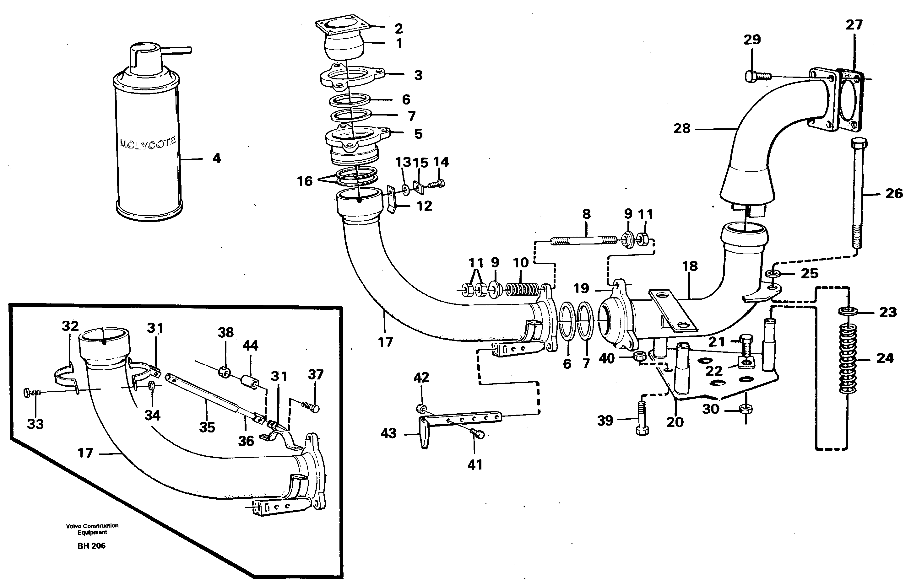 Схема запчастей Volvo A20C - 83151 Dumper basket heating A20C VOLVO BM VOLVO BM A20C SER NO - 3051