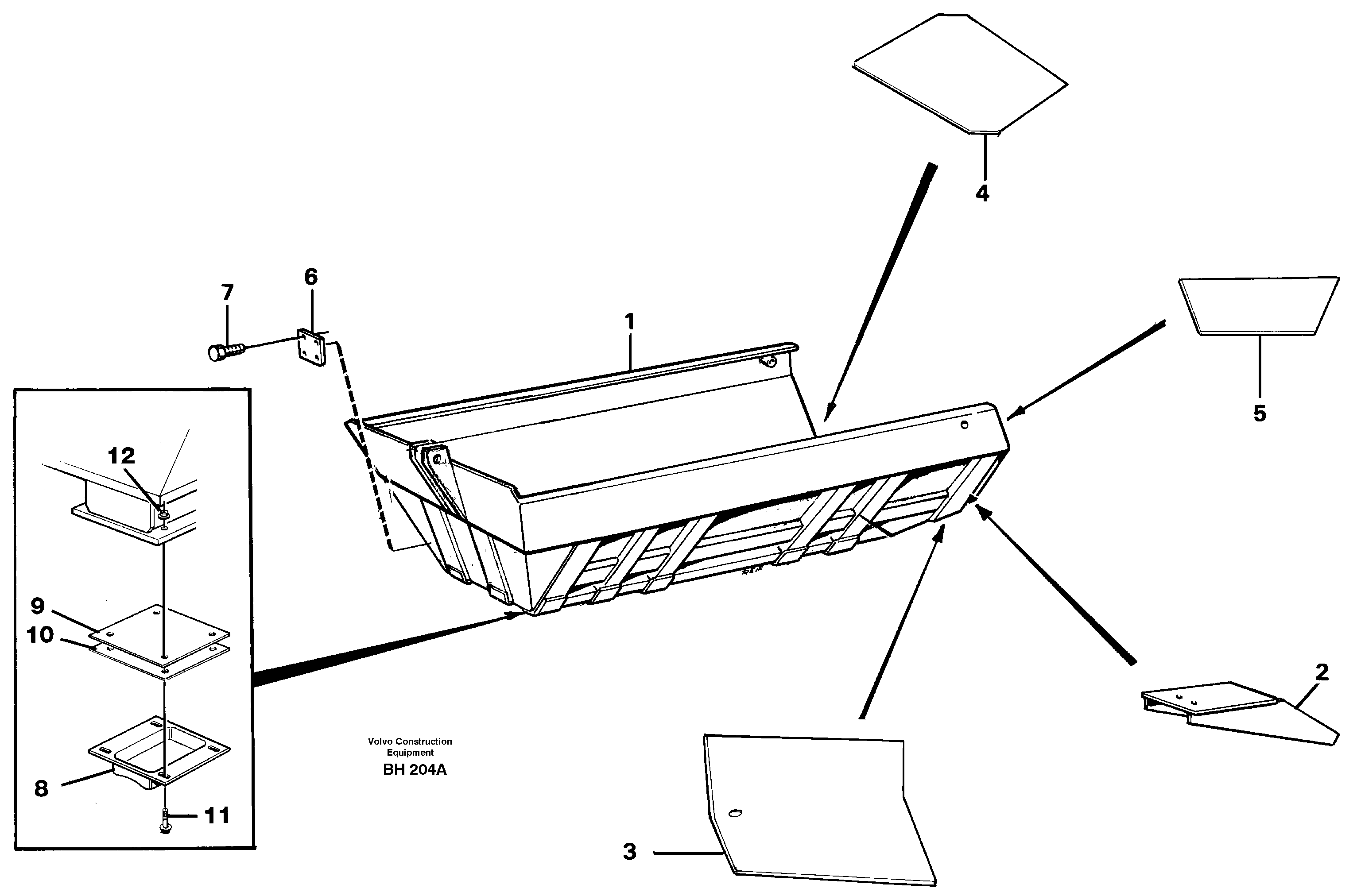 Схема запчастей Volvo A20C - 90830 Body A20C VOLVO BM VOLVO BM A20C SER NO - 3051