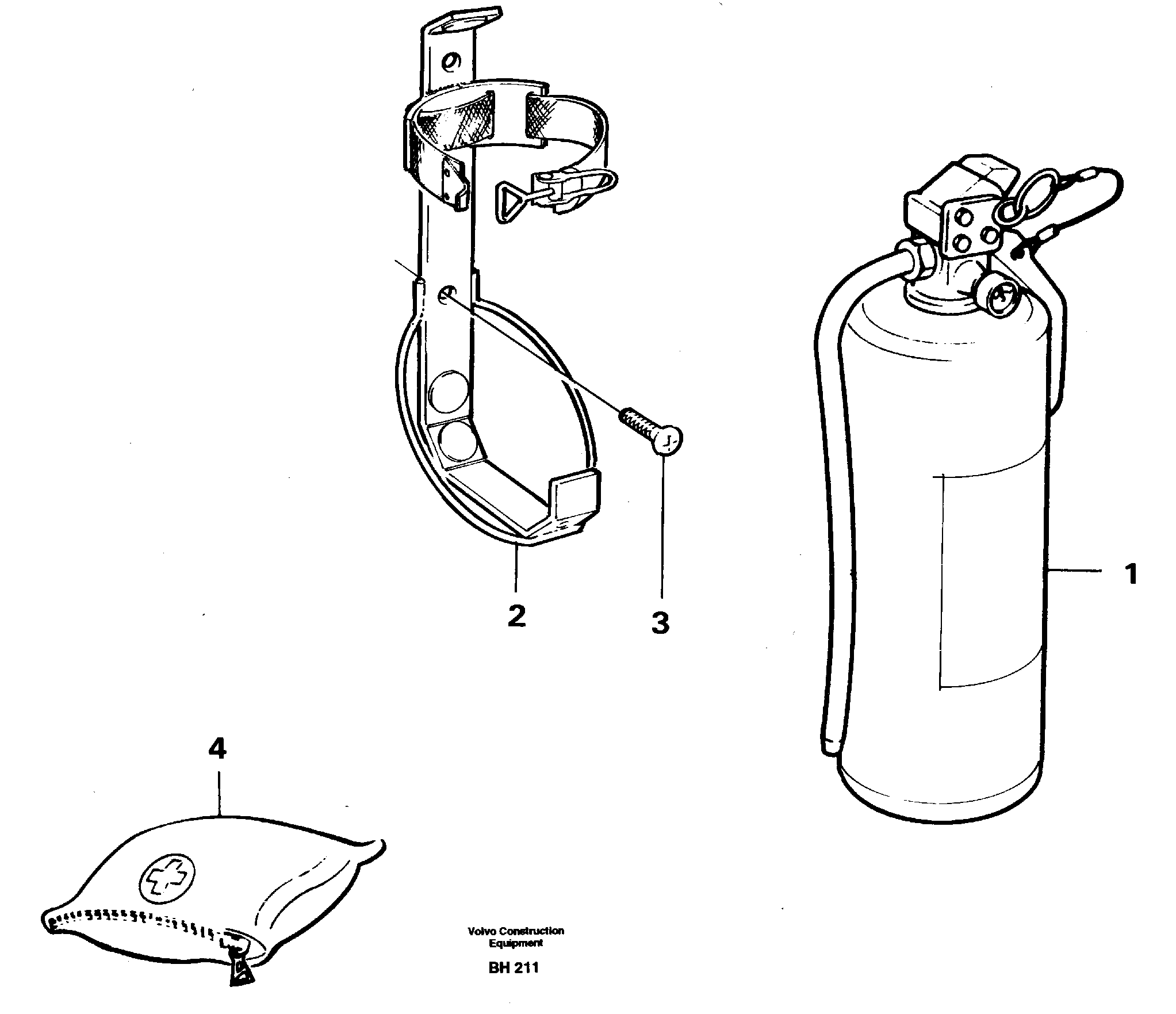 Схема запчастей Volvo A20C - 18374 Emergency equipment A20C VOLVO BM VOLVO BM A20C SER NO - 3051