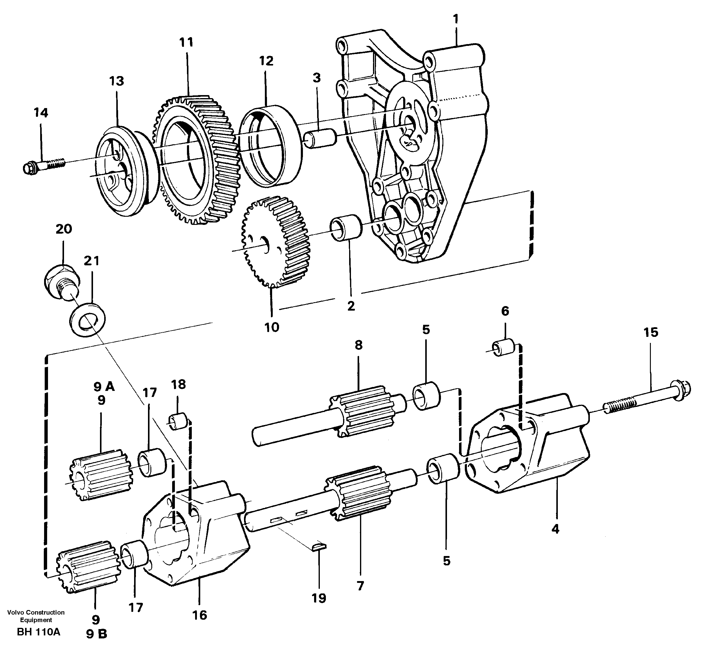 Схема запчастей Volvo A20C - 98023 Насос масляный A20C VOLVO BM VOLVO BM A20C SER NO - 3051
