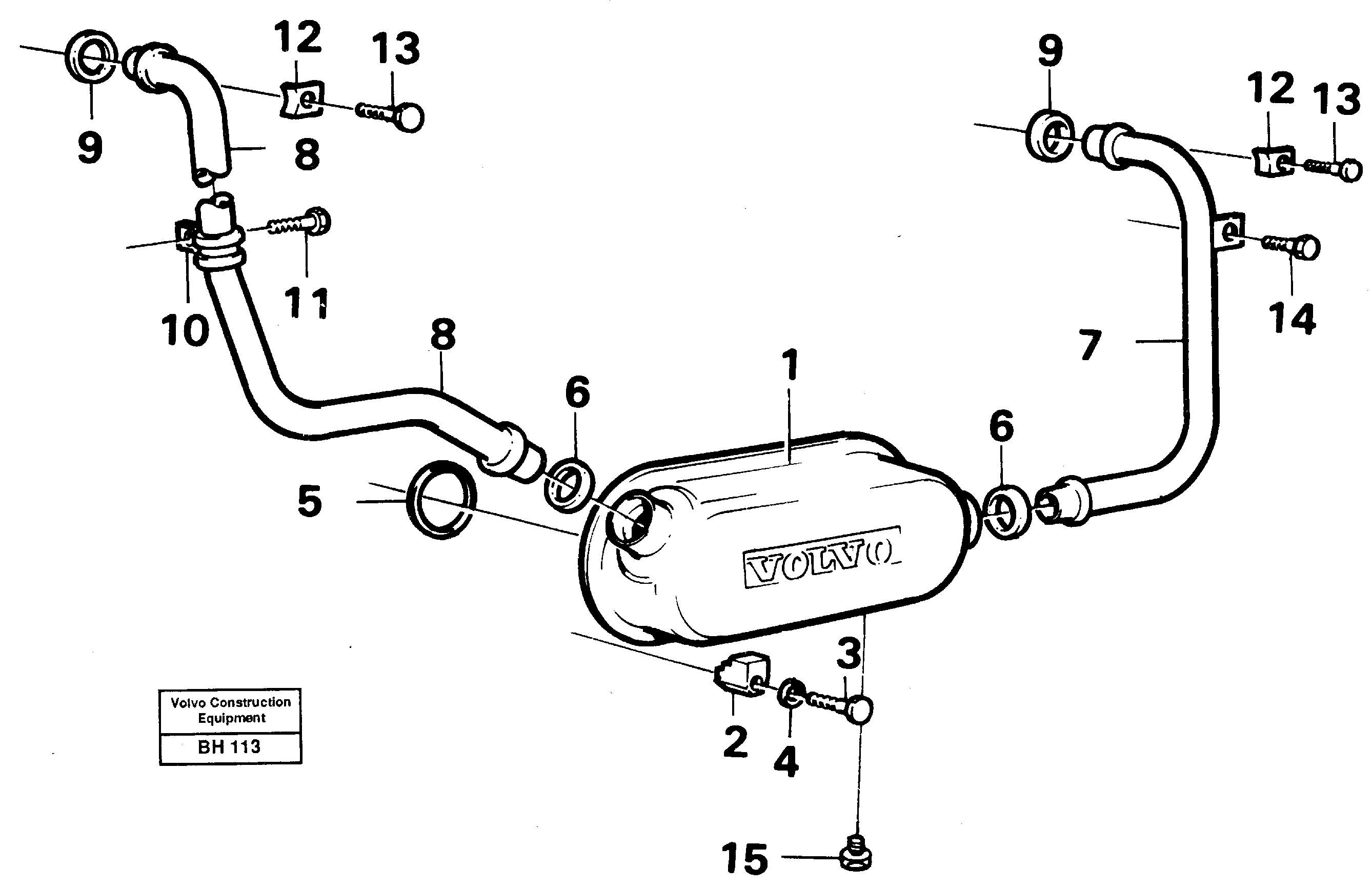 Схема запчастей Volvo A20C - 8745 Масляный радиатор A20C VOLVO BM VOLVO BM A20C SER NO - 3051
