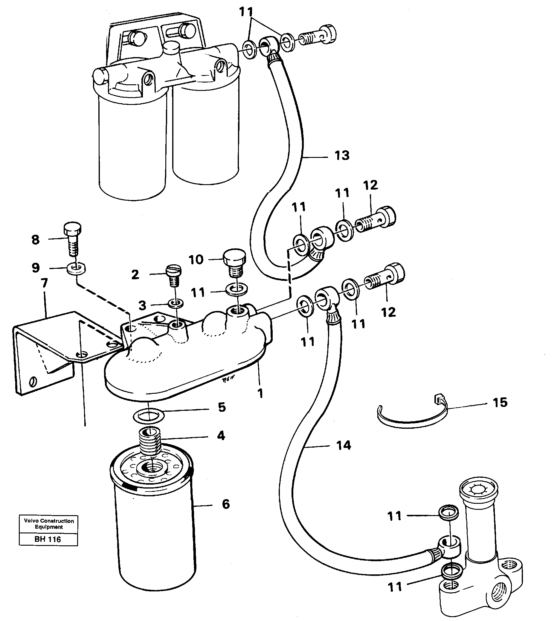 Схема запчастей Volvo A20C - 56748 Extra fuel filter A20C VOLVO BM VOLVO BM A20C SER NO - 3051