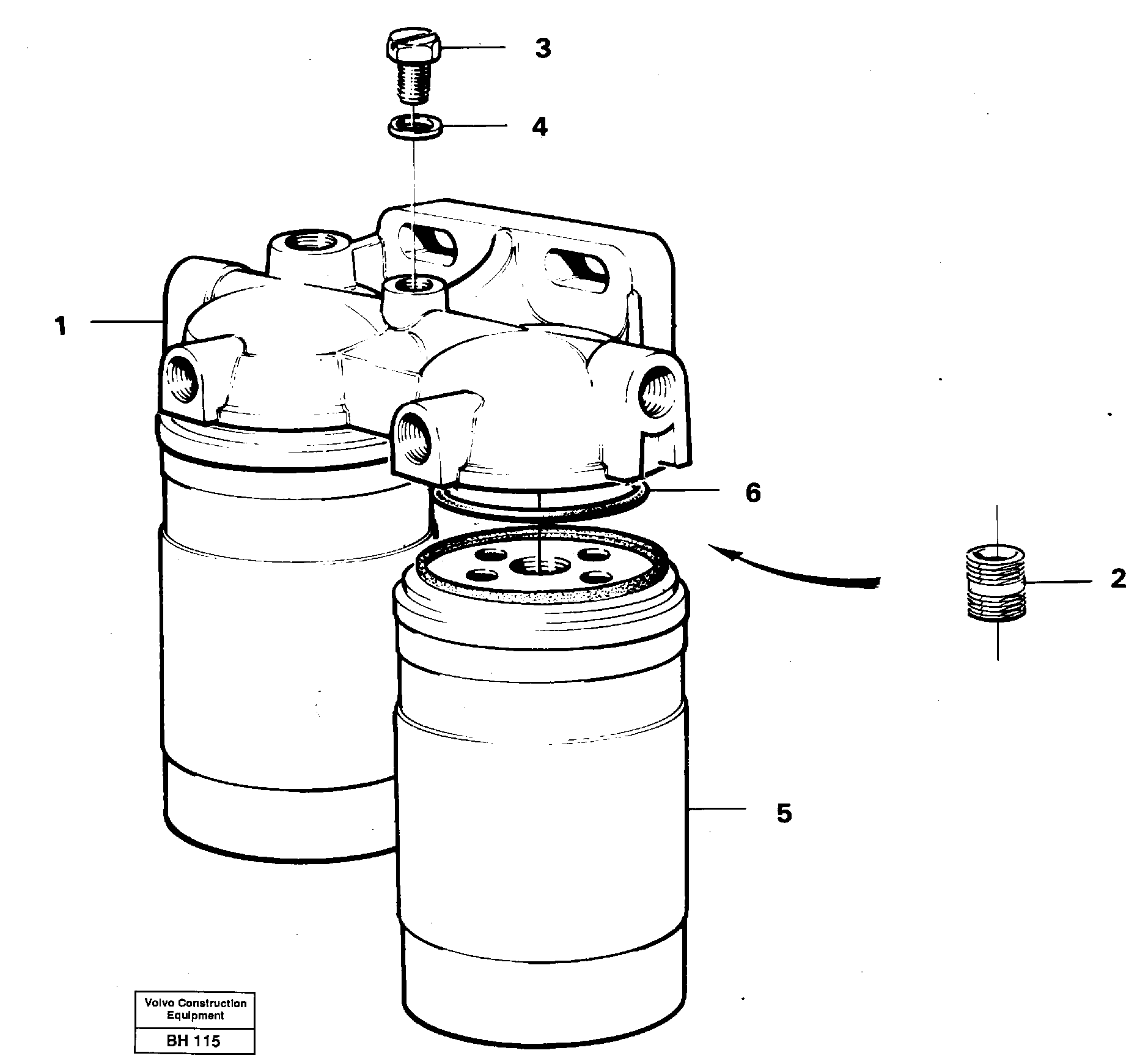 Схема запчастей Volvo A20C - 6215 Фильтр топливный A20C VOLVO BM VOLVO BM A20C SER NO - 3051