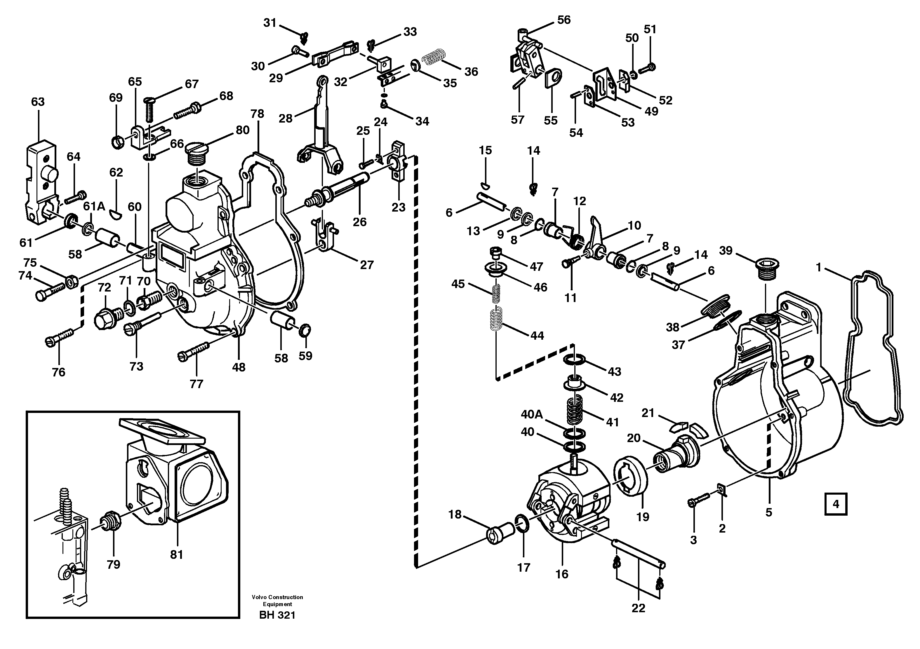 Схема запчастей Volvo A20C - 59812 Centrifugal governor A20C VOLVO BM VOLVO BM A20C SER NO - 3051