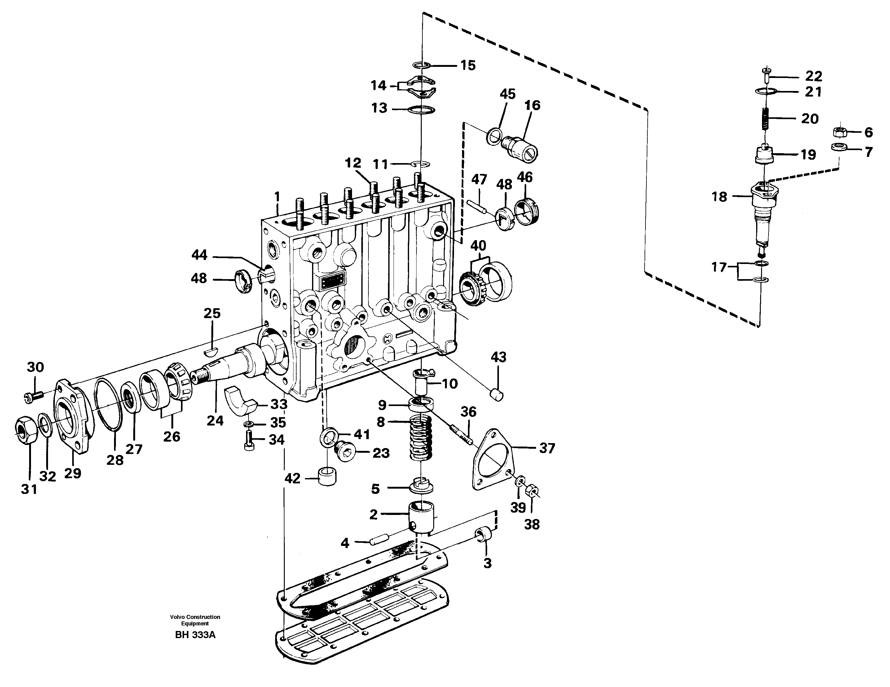Схема запчастей Volvo A20C - 86847 Насос A20C VOLVO BM VOLVO BM A20C SER NO - 3051