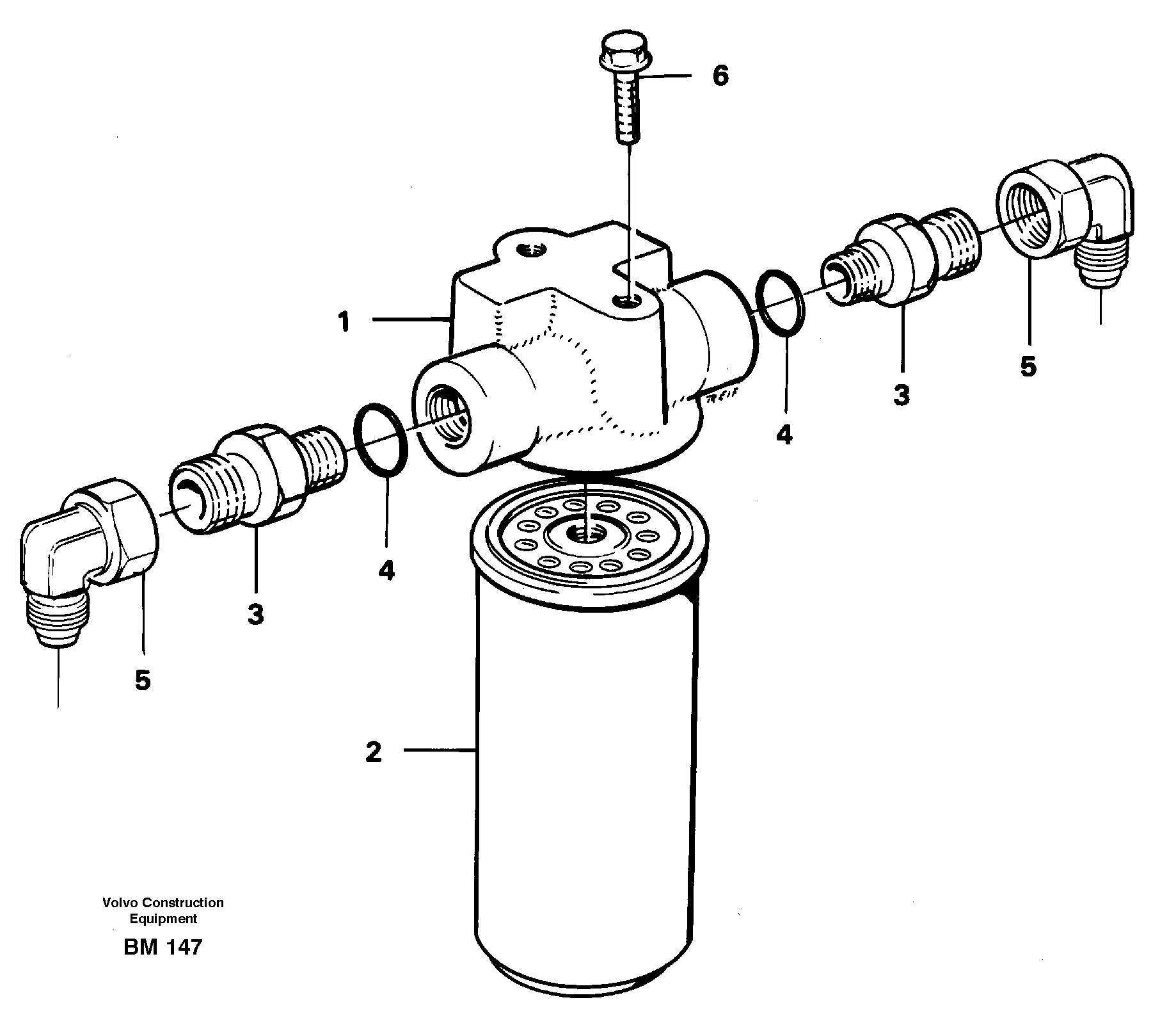 Схема запчастей Volvo A20C - 40264 Oil filter, cooling fan A20C SER NO 3052-