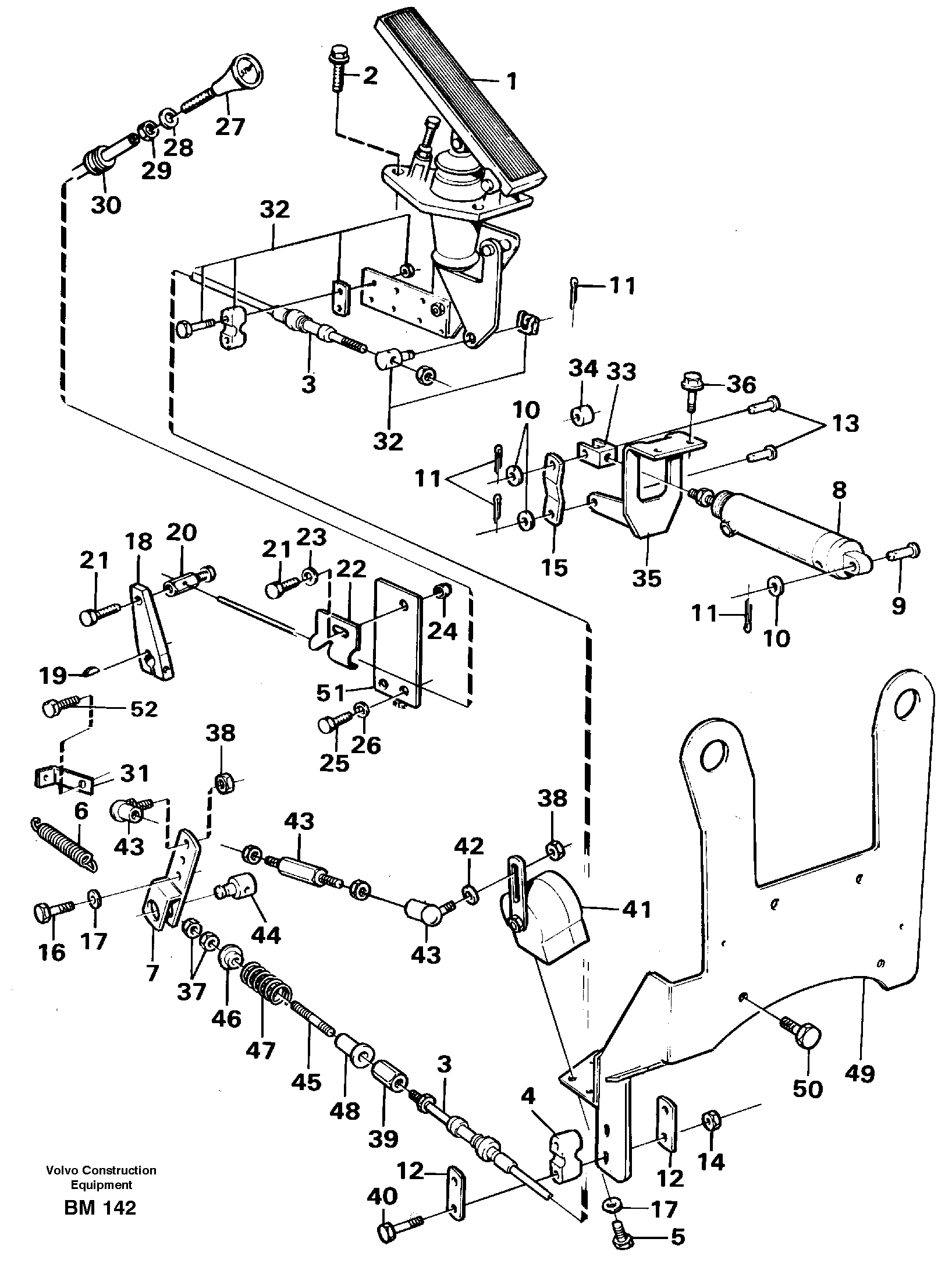 Схема запчастей Volvo A20C - 58884 Regulator control A20C SER NO 3052-