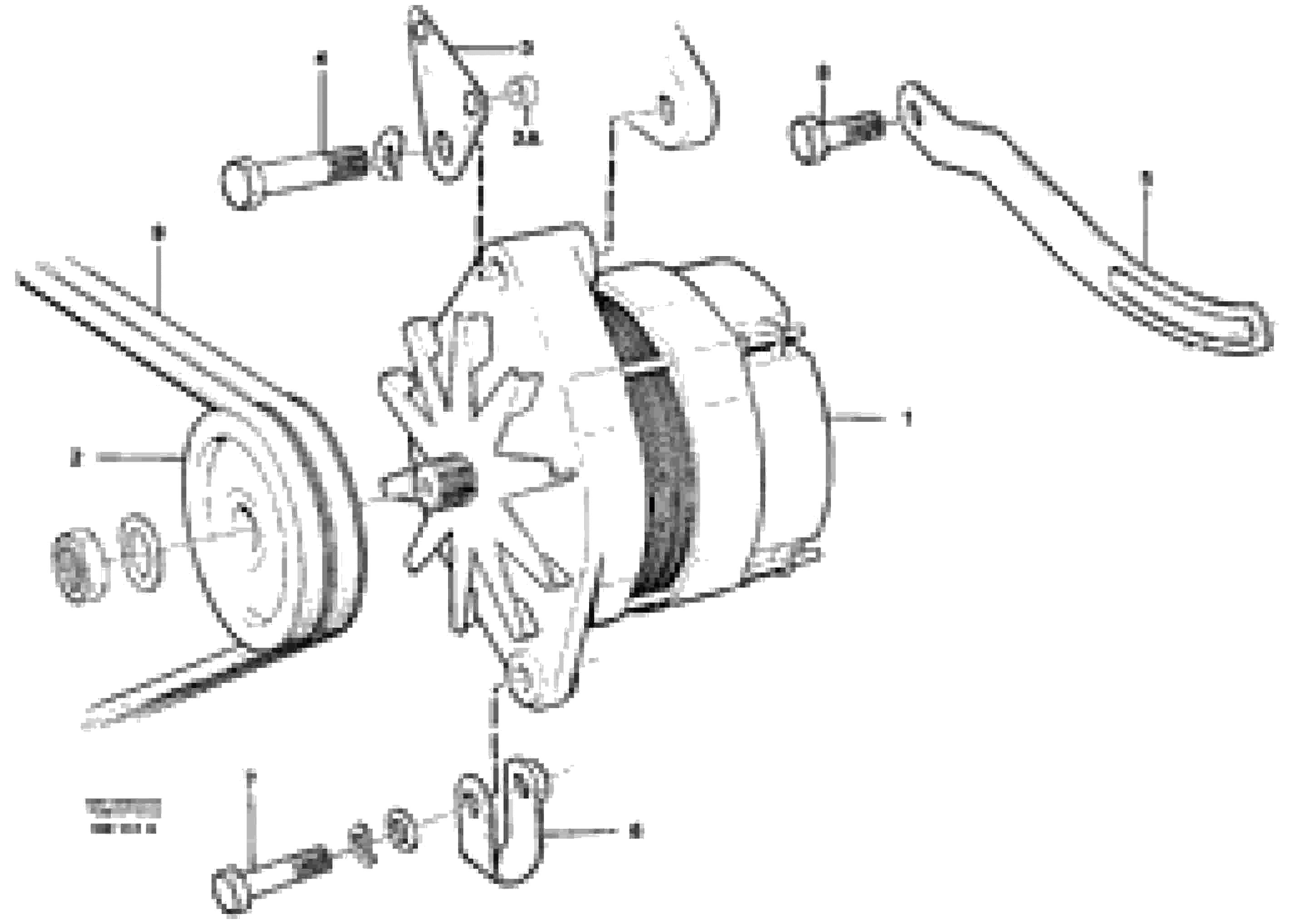 Схема запчастей Volvo A20C - 24355 Alternator with assembling details A20C SER NO 3052-