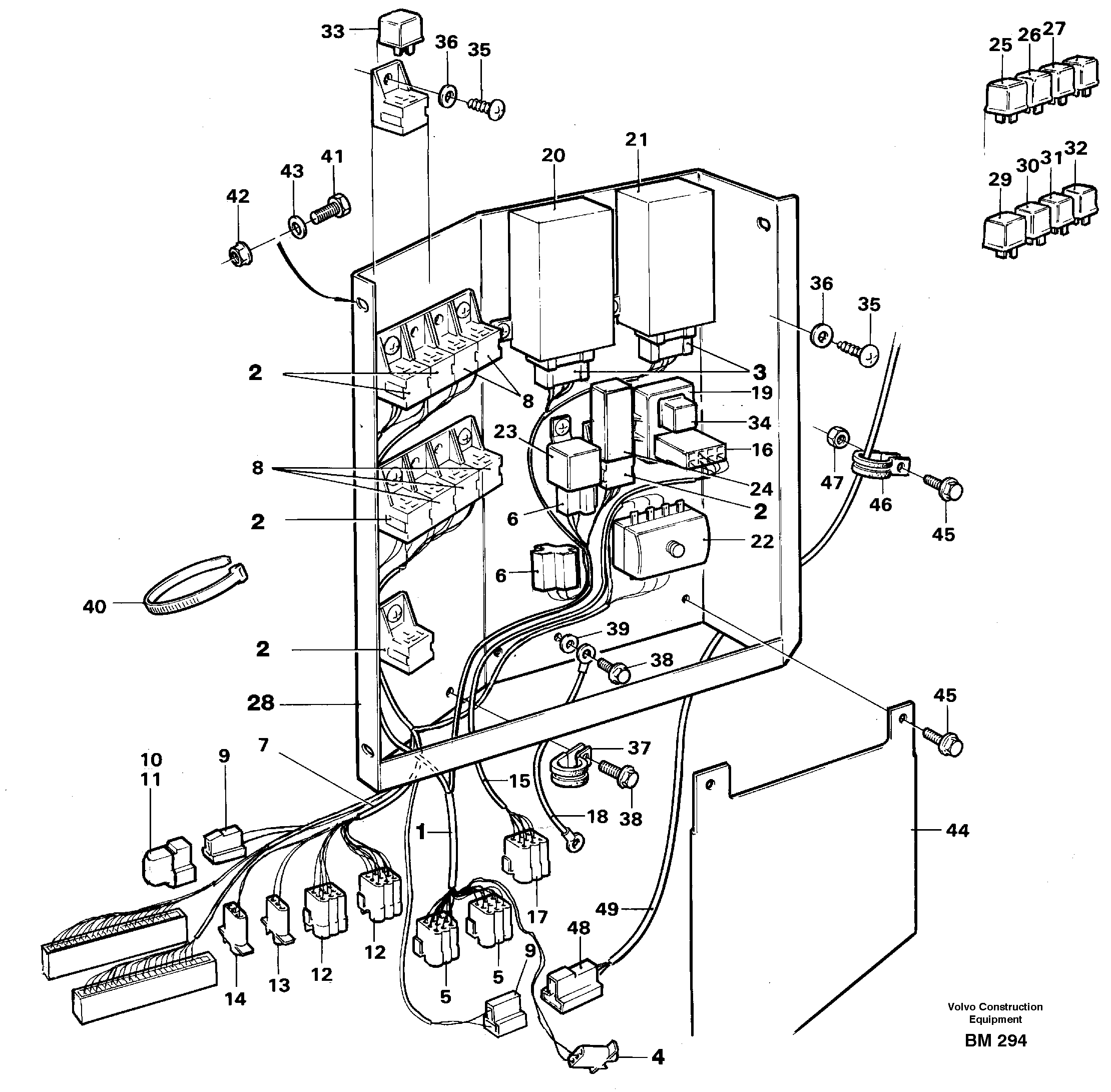 Схема запчастей Volvo A20C - 66879 Distribution box, left A20C SER NO 3052-