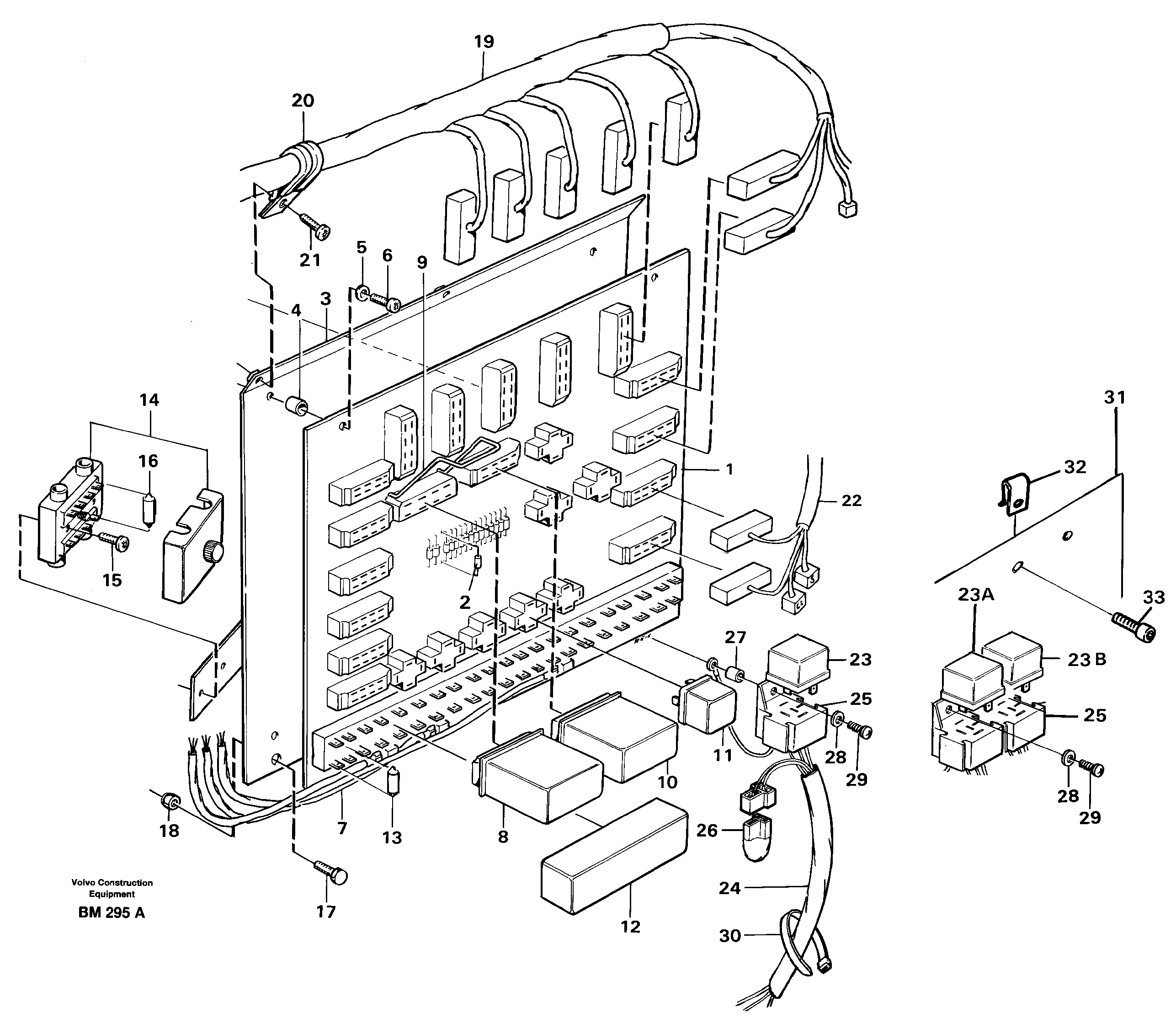 Схема запчастей Volvo A20C - 66880 Distribution box, right A20C SER NO 3052-