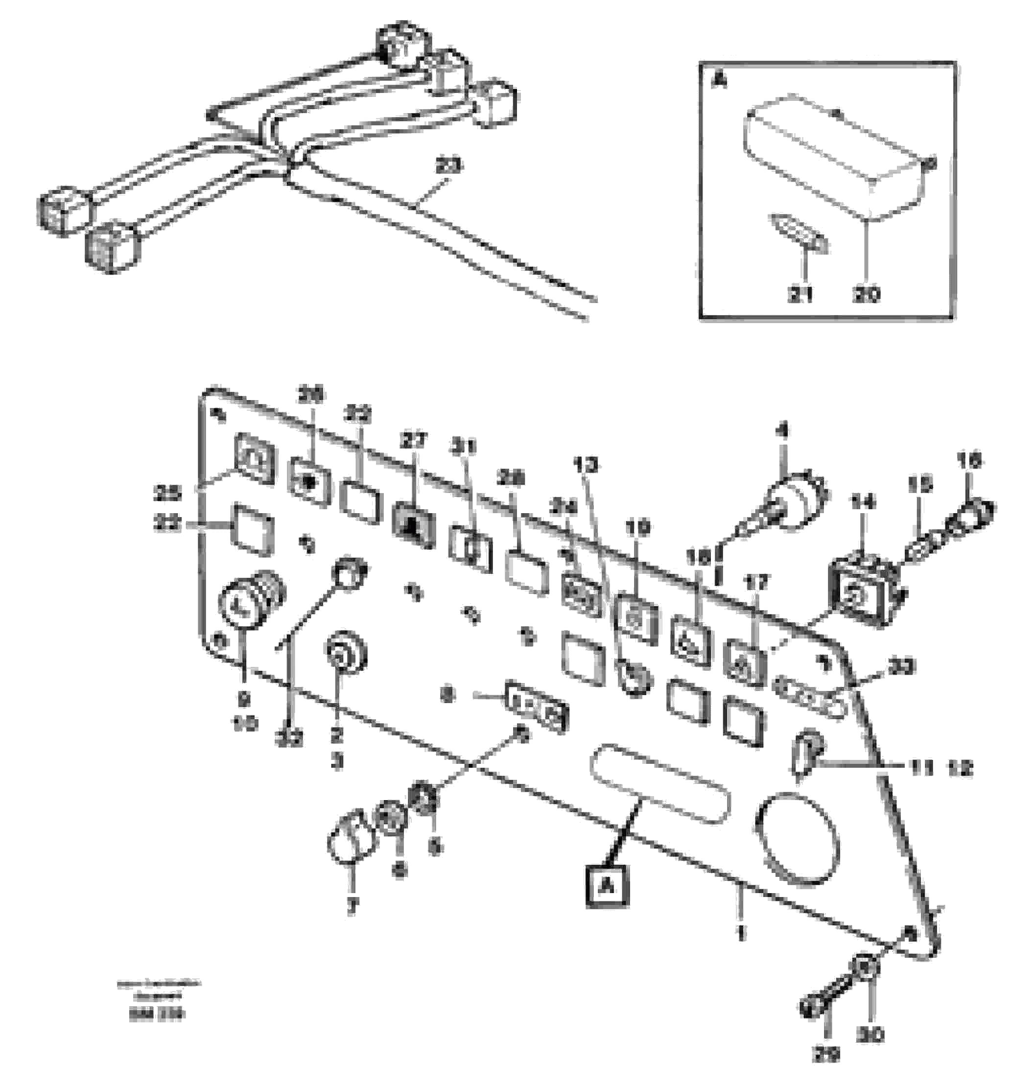 Схема запчастей Volvo A20C - 103448 Instrument panel, right A20C SER NO 3052-