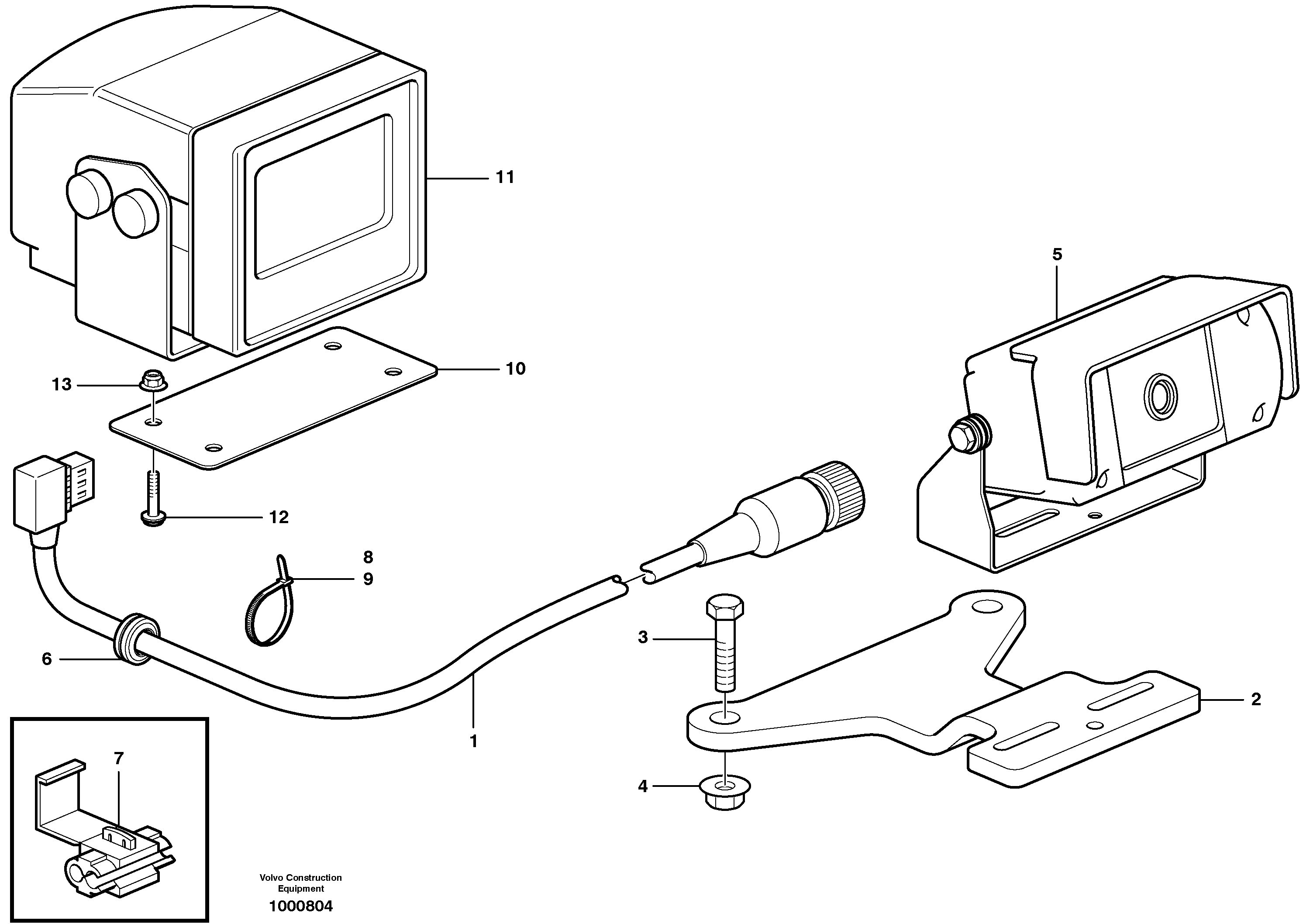 Схема запчастей Volvo A20C - 30463 Camera inclusive monitor A20C SER NO 3052-