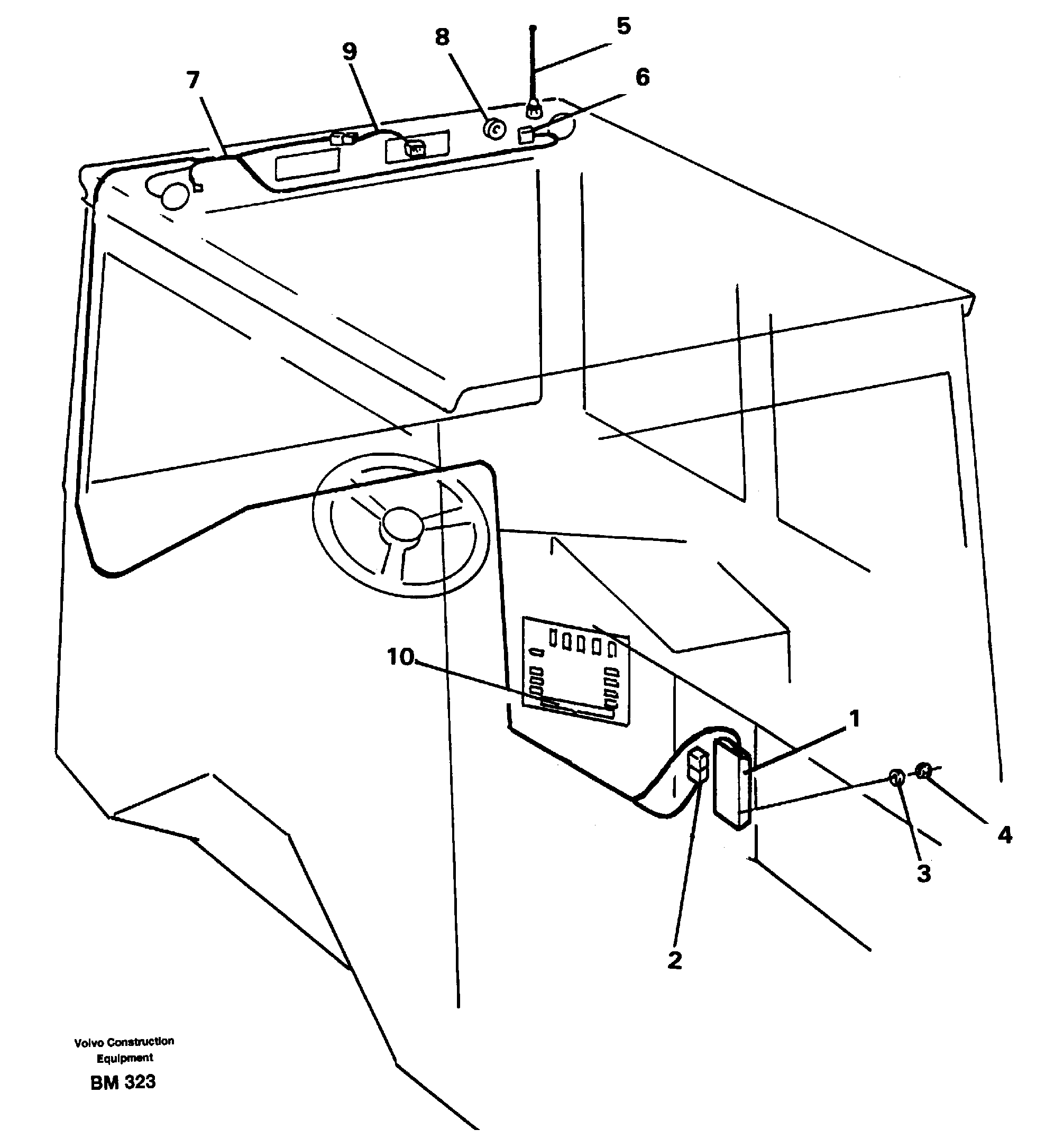 Схема запчастей Volvo A20C - 59361 Voltage converter and cable harness for radio A20C SER NO 3052-