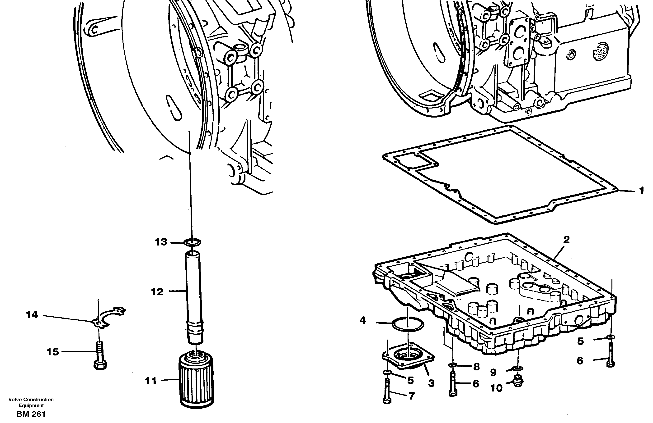 Схема запчастей Volvo A20C - 24733 Oil sump A20C SER NO 3052-