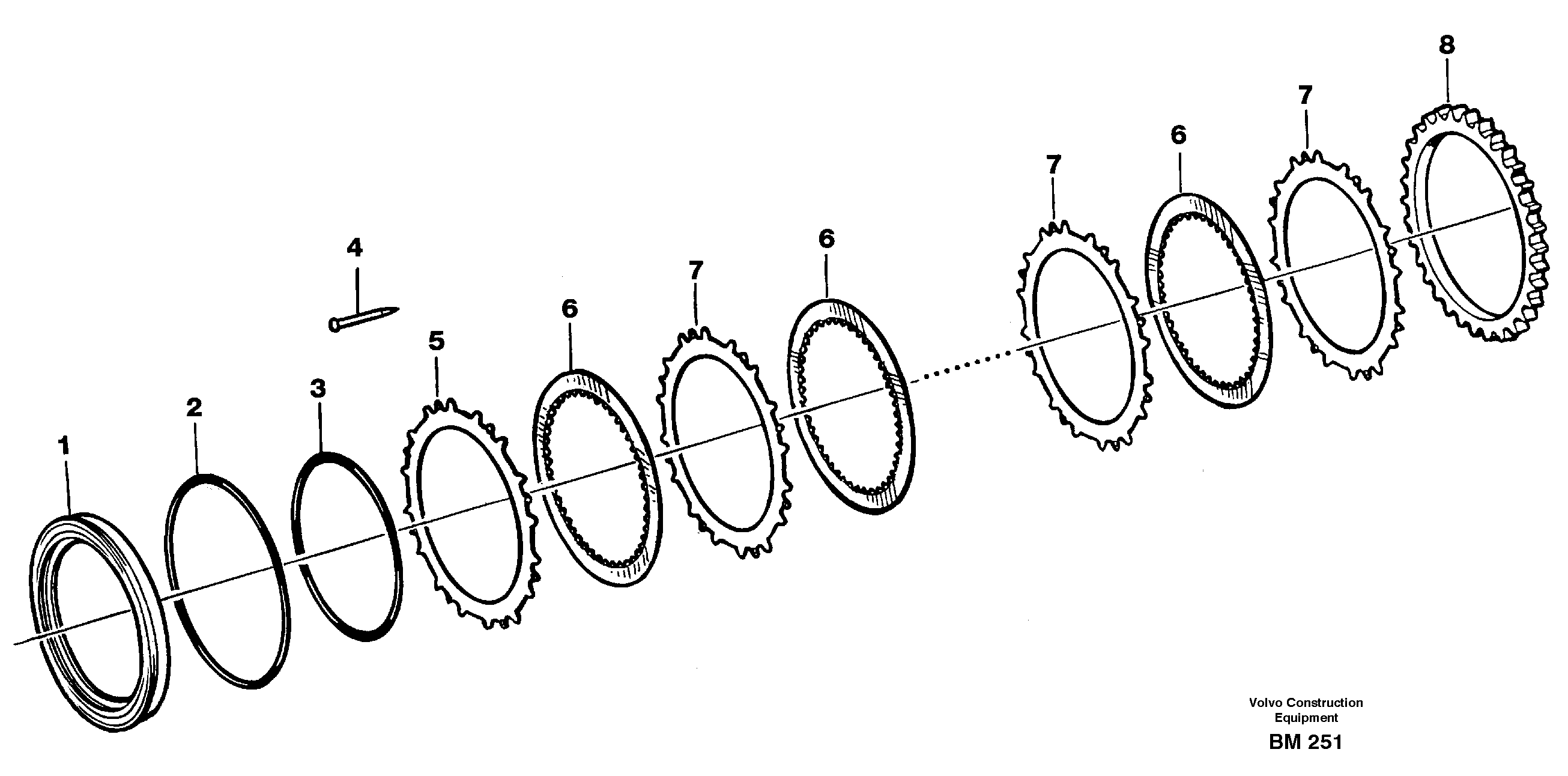 Схема запчастей Volvo A20C - 30470 Brake E A20C SER NO 3052-
