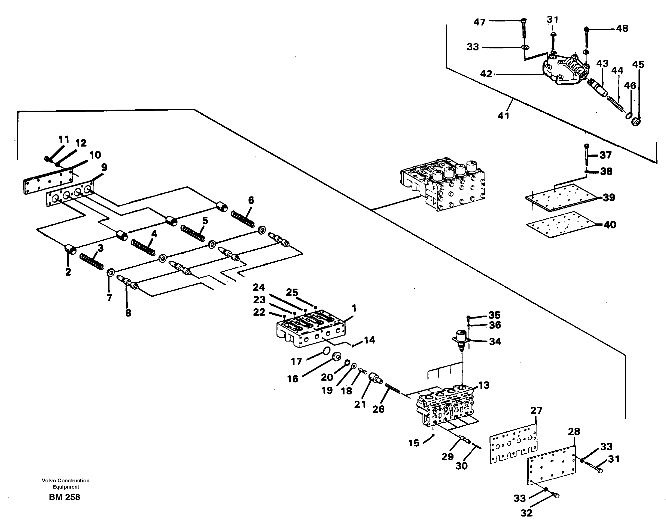 Схема запчастей Volvo A20C - 63947 Valve block A20C SER NO 3052-