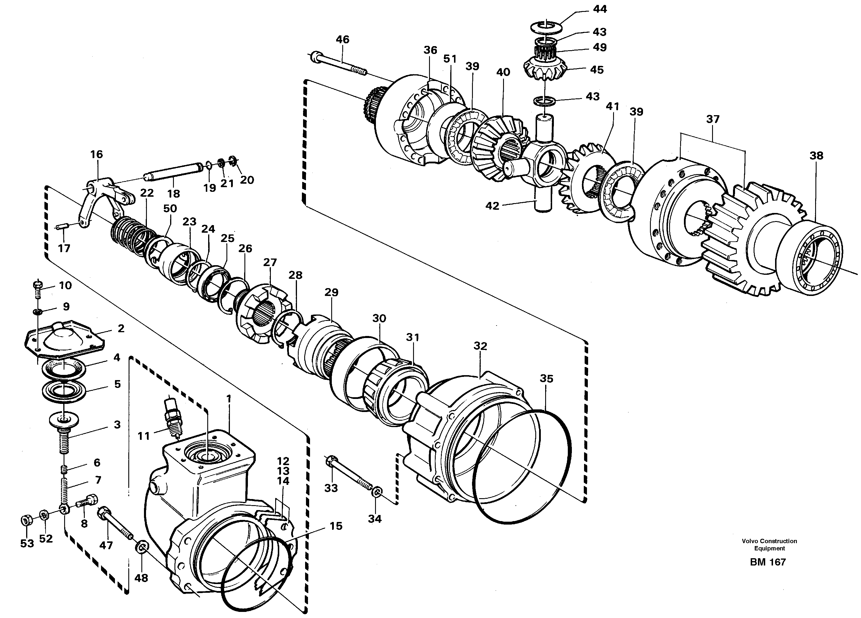 Схема запчастей Volvo A20C - 104025 Differential A20C SER NO 3052-