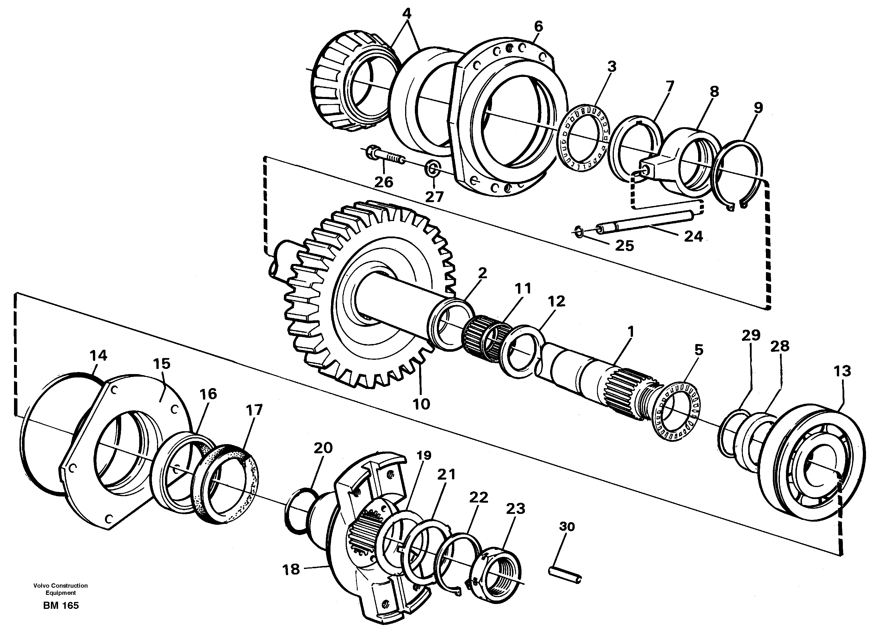 Схема запчастей Volvo A20C - 15869 Drive shaft drop box A20C SER NO 3052-