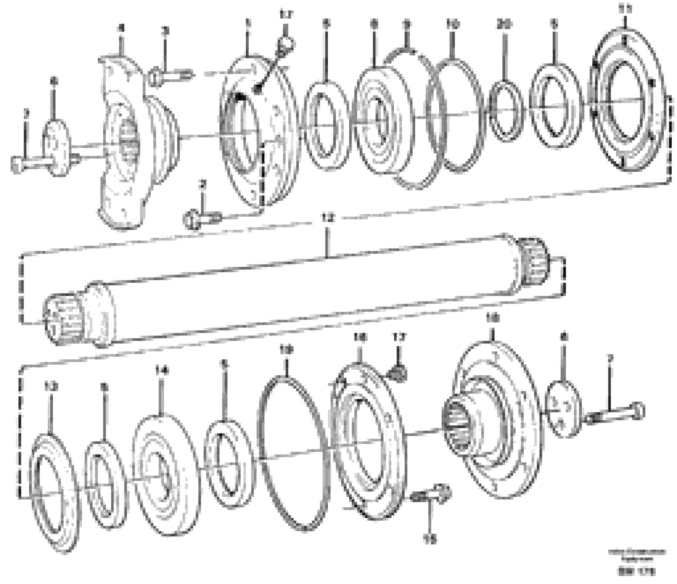 Схема запчастей Volvo A20C - 16179 Intermediate shaft A20C SER NO 3052-