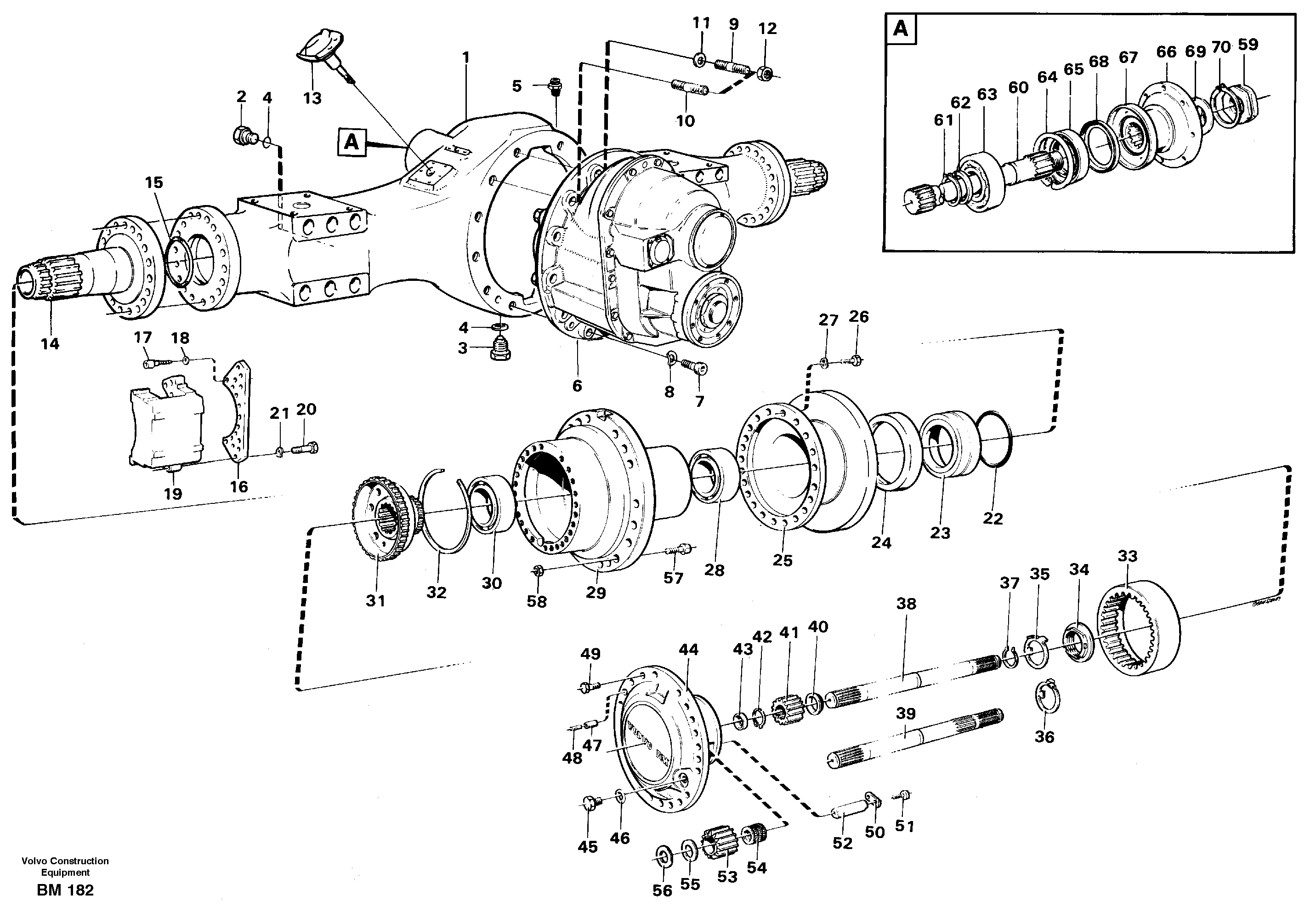 Схема запчастей Volvo A20C - 106371 Planet axle, rear A20C SER NO 3052-