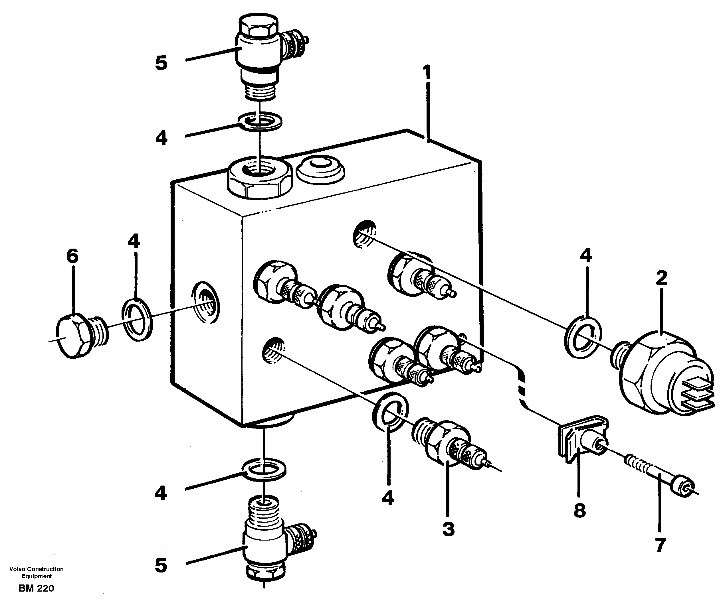 Схема запчастей Volvo A20C - 55128 Air valve A20C SER NO 3052-