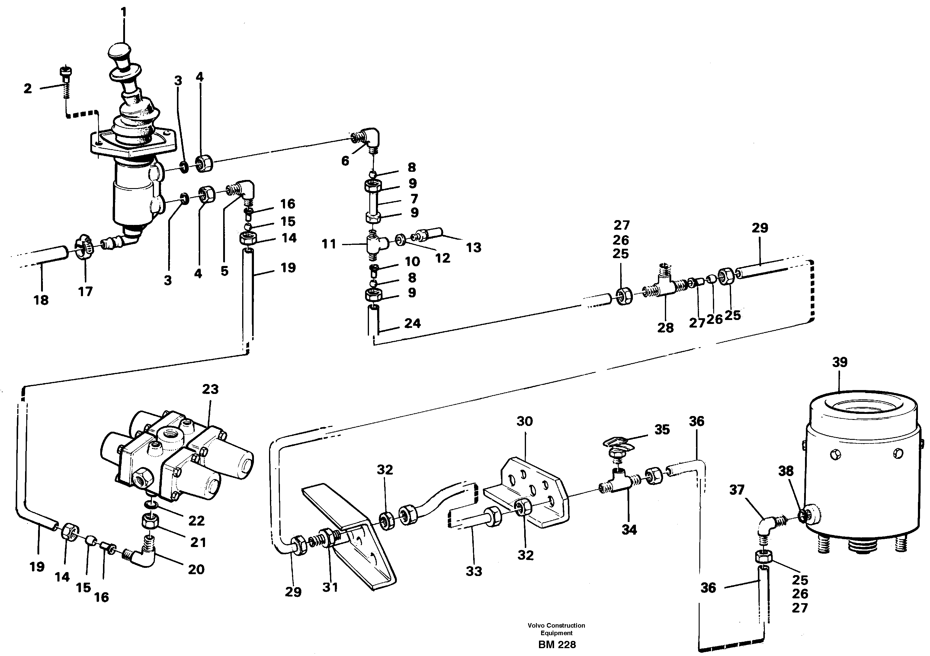 Схема запчастей Volvo A20C - 81423 Parking brake A20C SER NO 3052-
