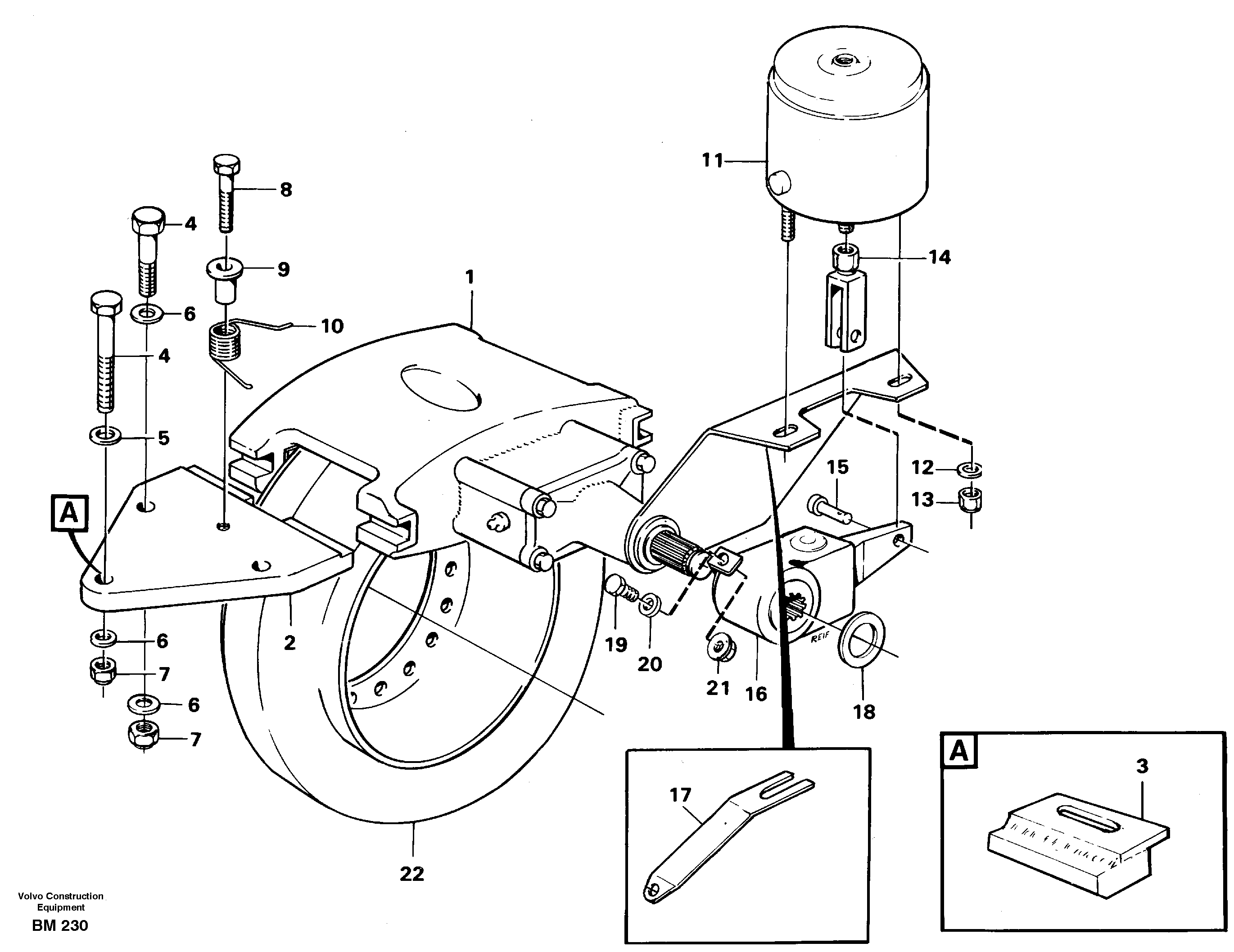 Схема запчастей Volvo A20C - 91312 Universaljoint brake A20C SER NO 3052-