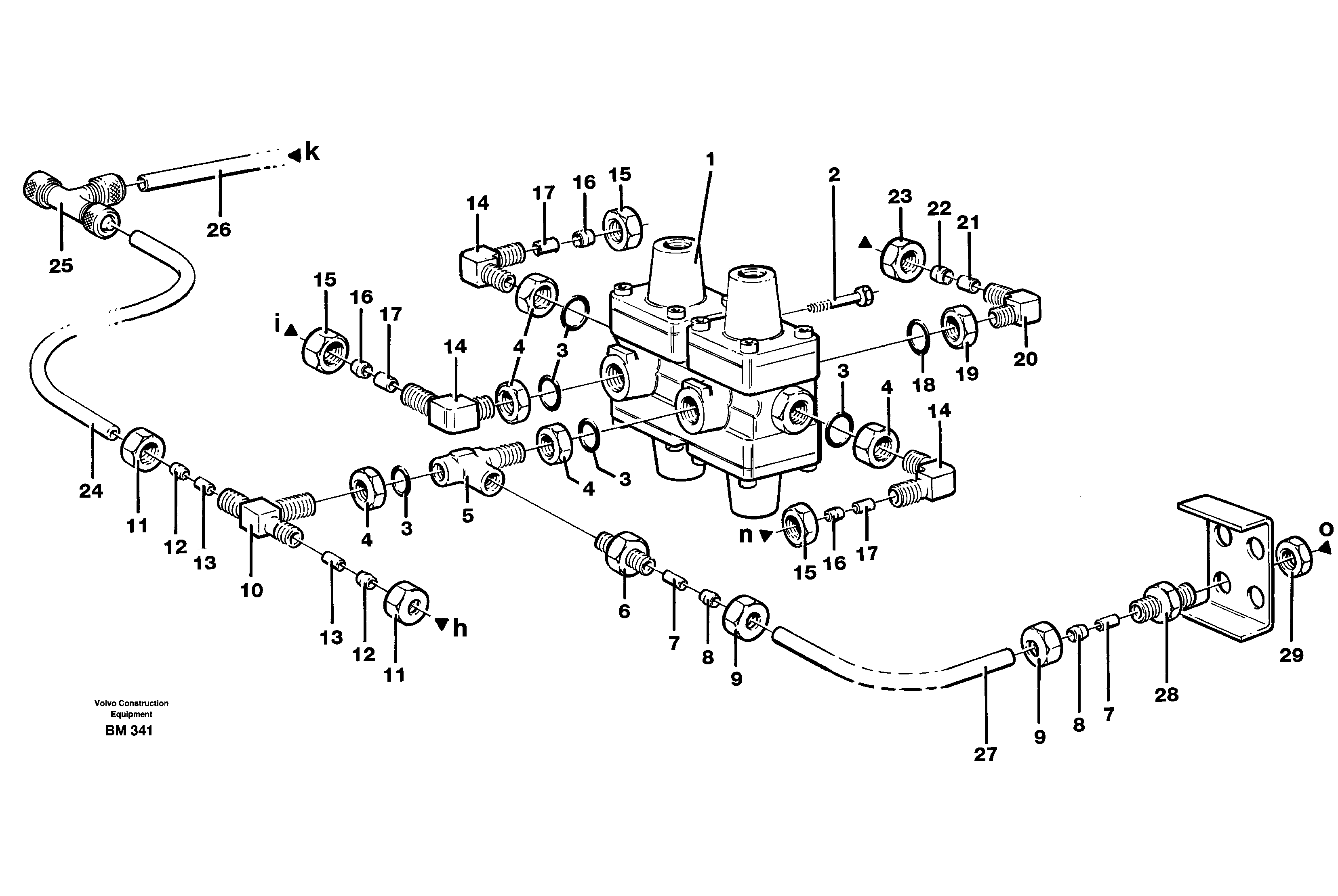 Схема запчастей Volvo A20C - 63953 Protecting valve A20C SER NO 3052-