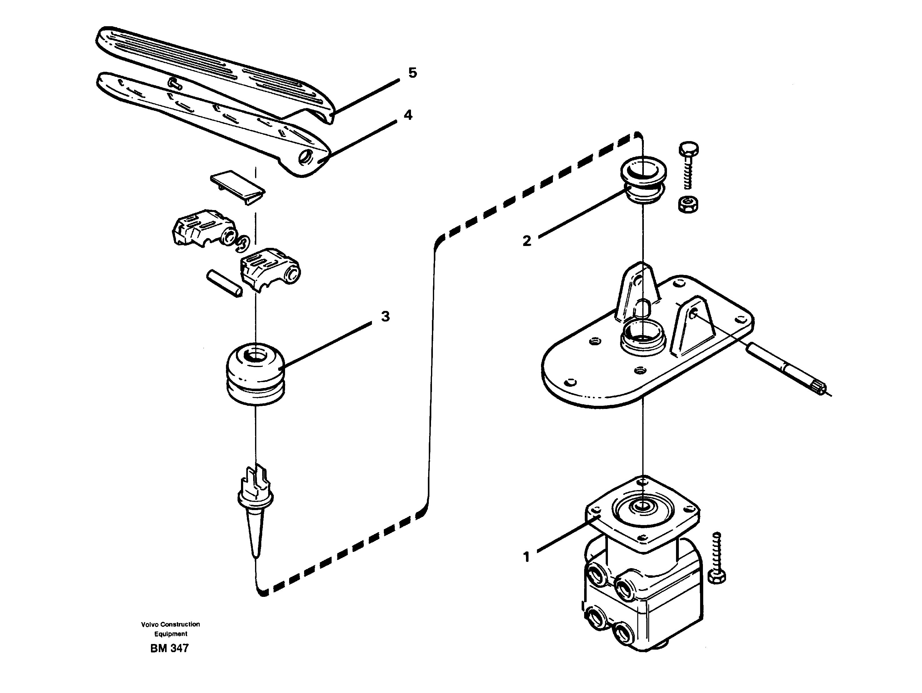 Схема запчастей Volvo A20C - 22543 Footbrake valve A20C SER NO 3052-