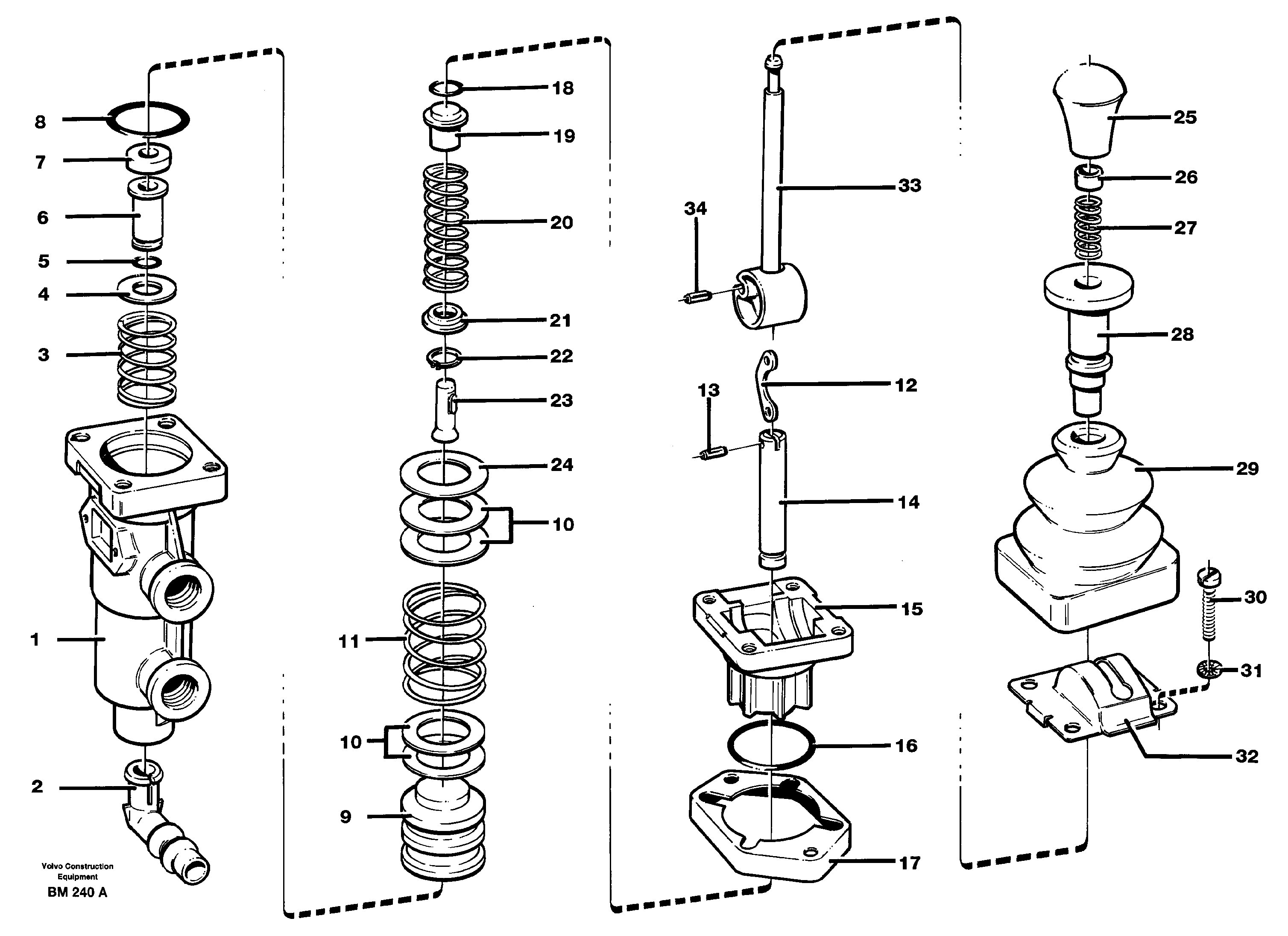 Схема запчастей Volvo A20C - 96465 Parking brake valve A20C SER NO 3052-