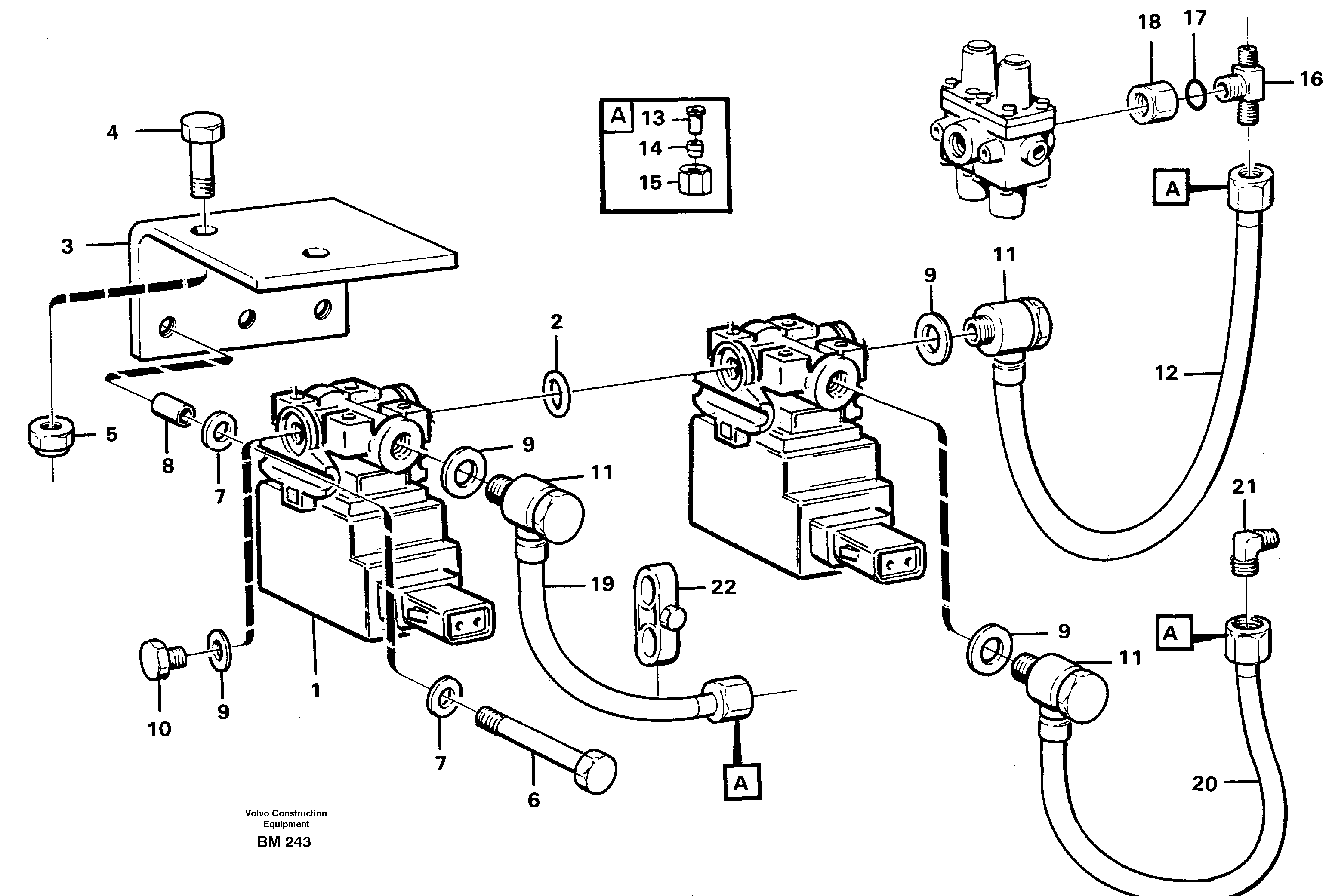 Схема запчастей Volvo A20C - 77728 Magnet valve A20C SER NO 3052-