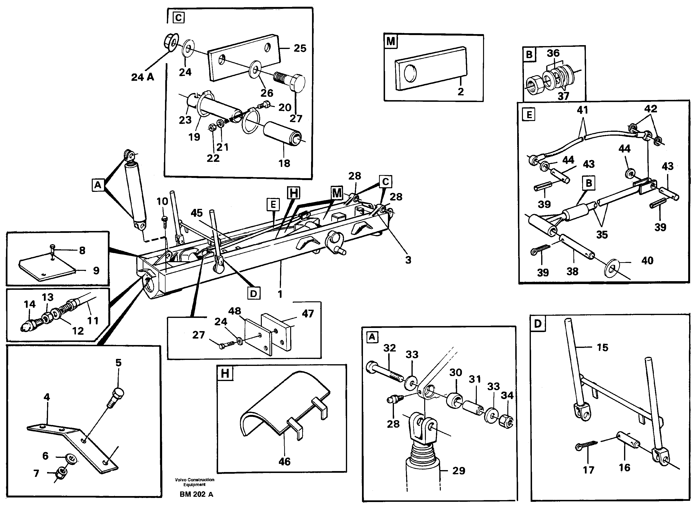Схема запчастей Volvo A20C - 66294 Frame trailer A20C SER NO 3052-