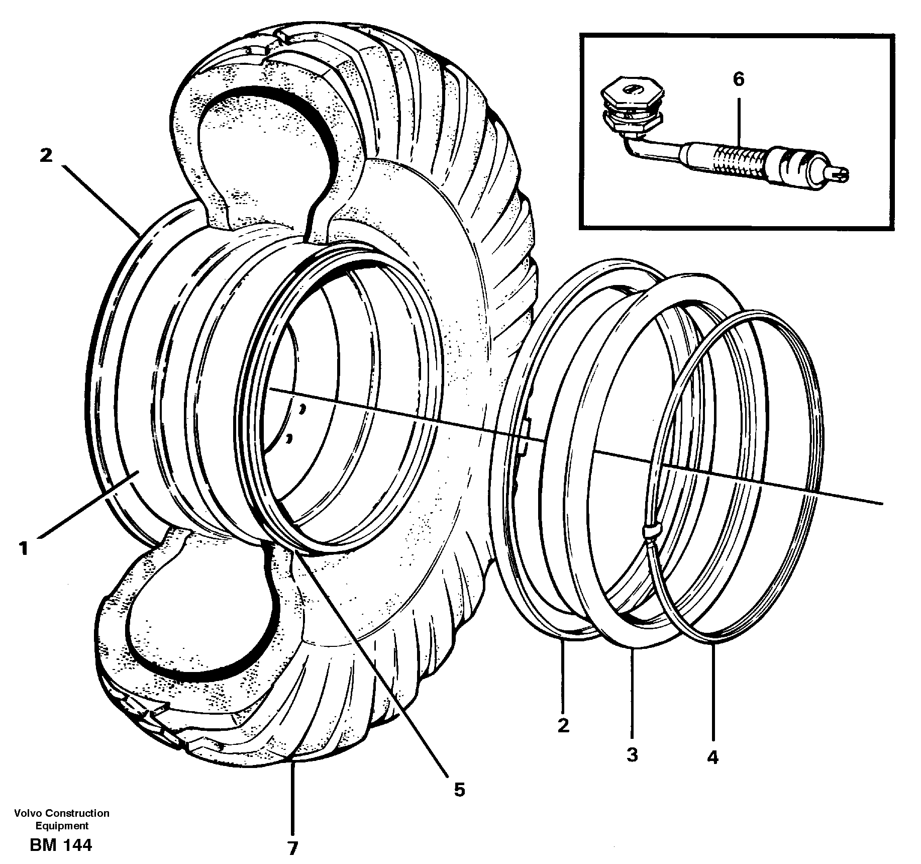Схема запчастей Volvo A20C - 23095 Wheel A20C SER NO 3052-