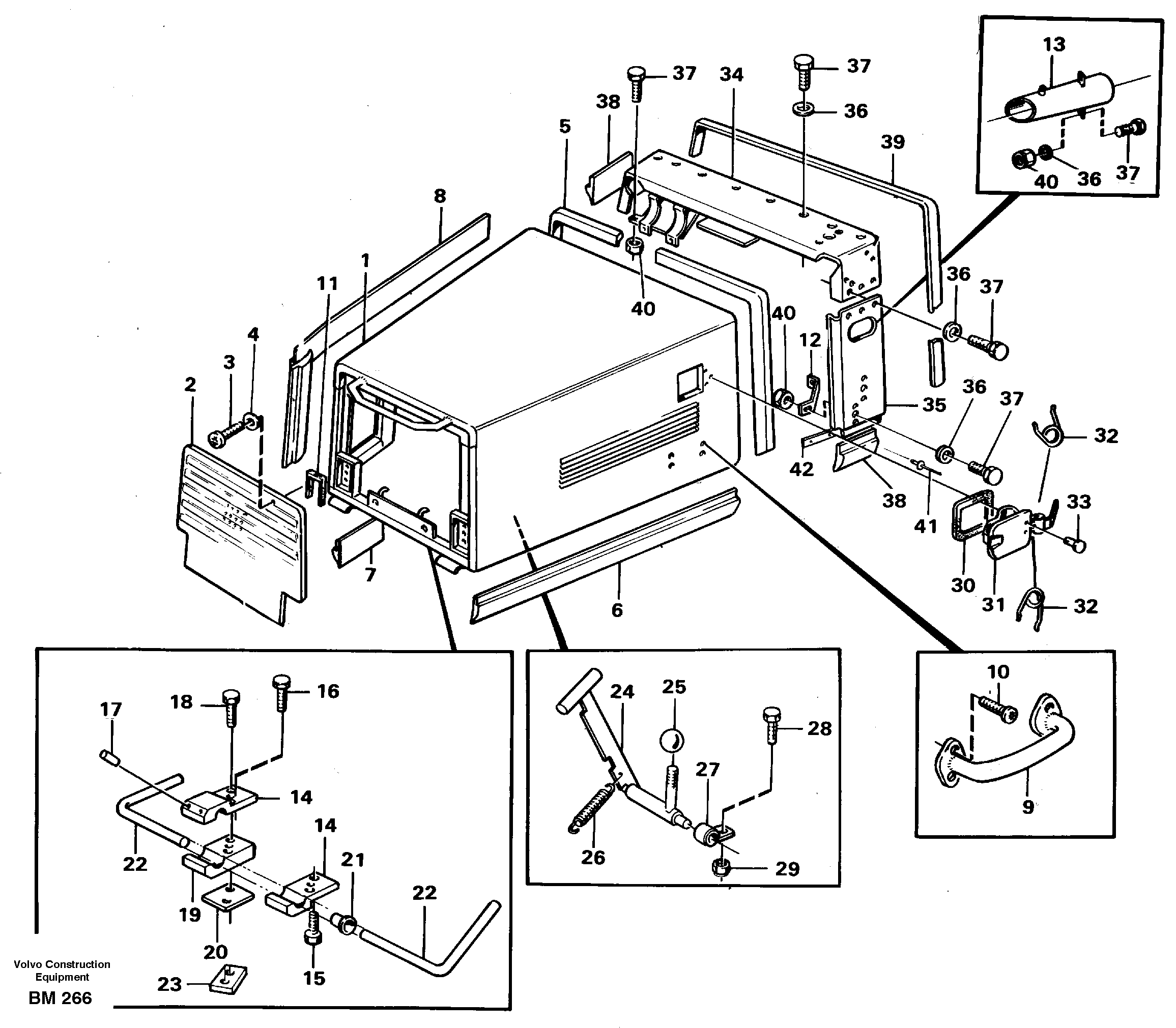 Схема запчастей Volvo A20C - 35710 Engine hood A20C SER NO 3052-