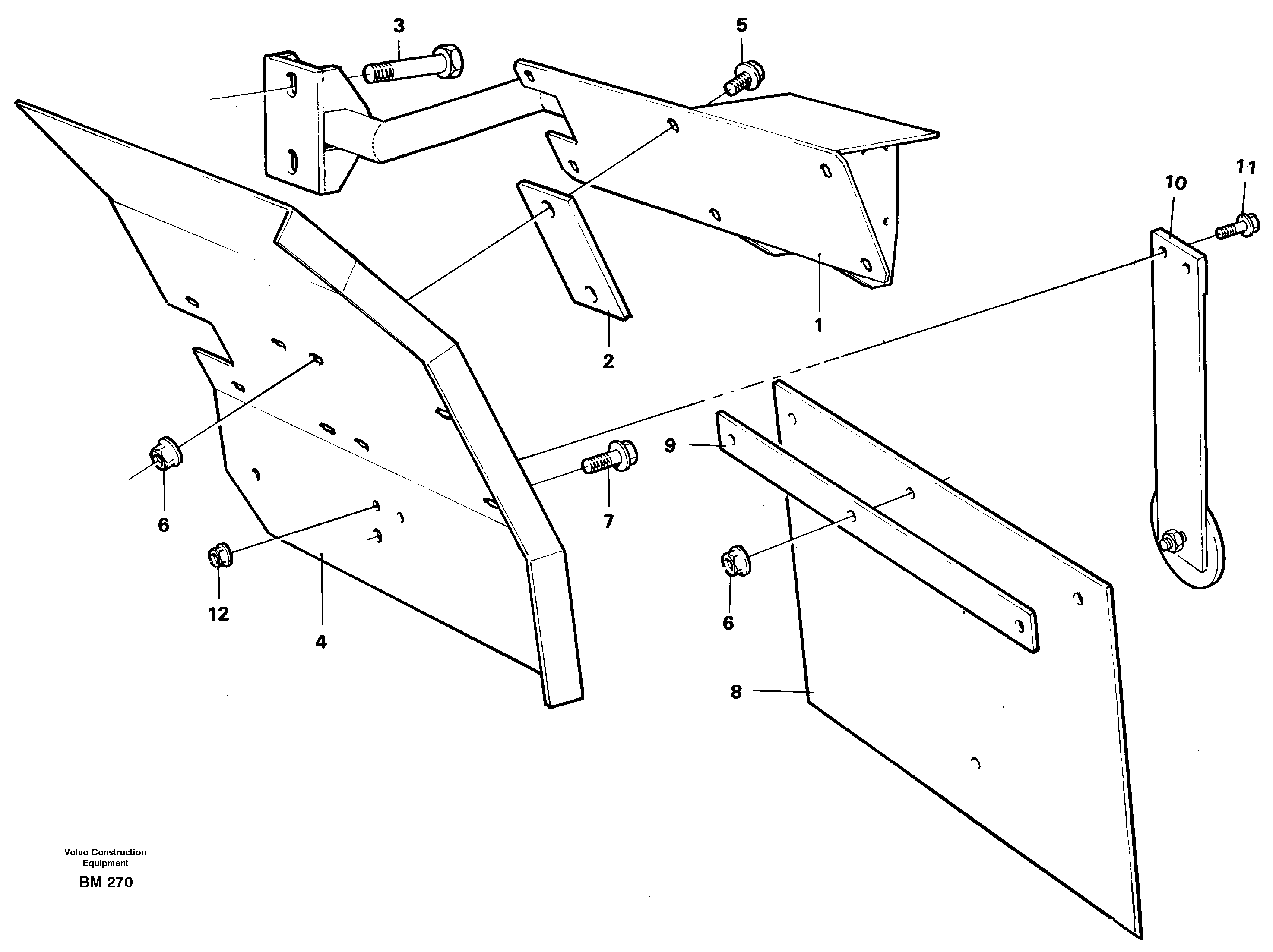 Схема запчастей Volvo A20C - 81717 Rear mudguadrs 2,5 M A20C SER NO 3052-
