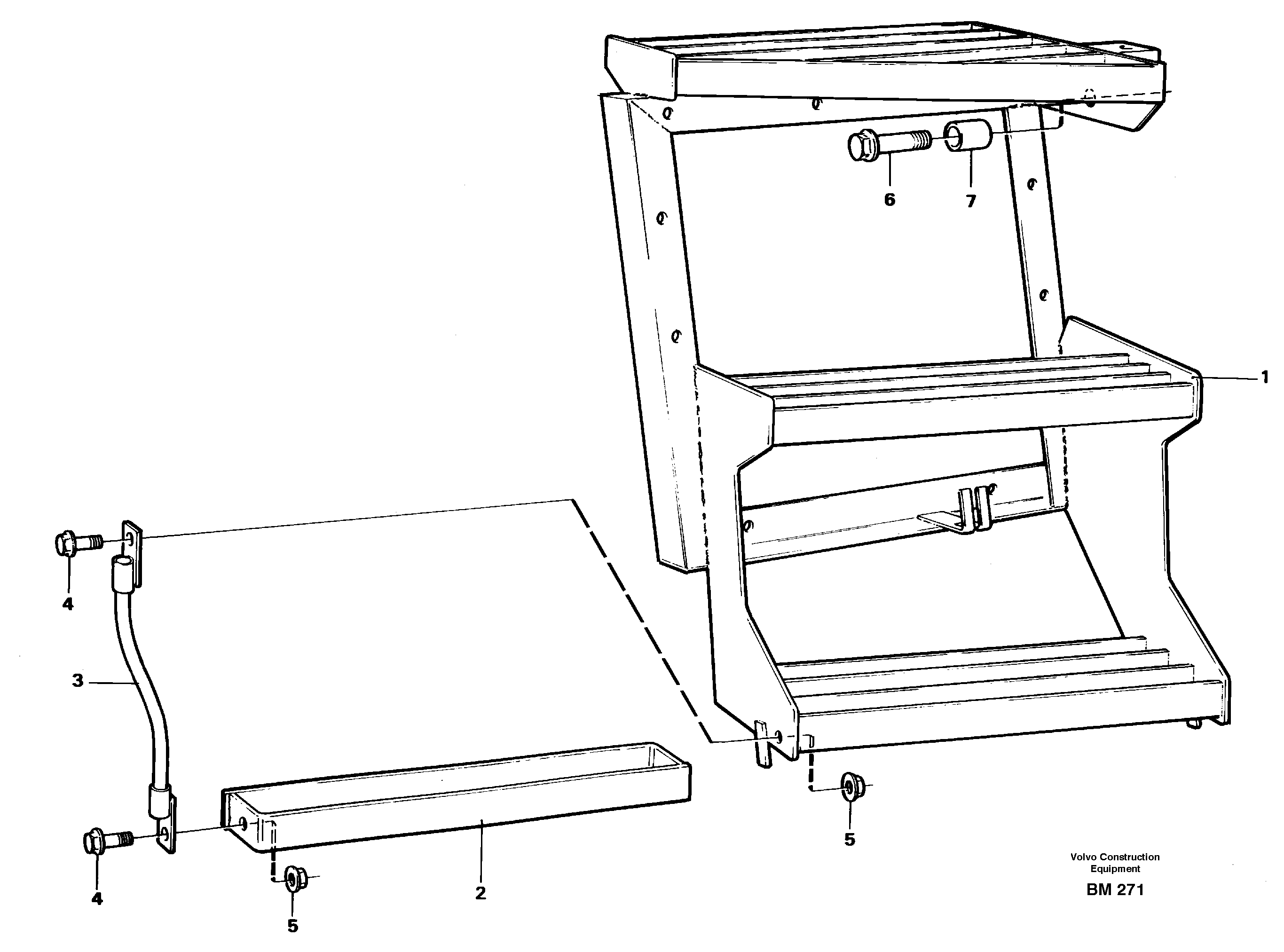 Схема запчастей Volvo A20C - 82649 Foot step A20C SER NO 3052-