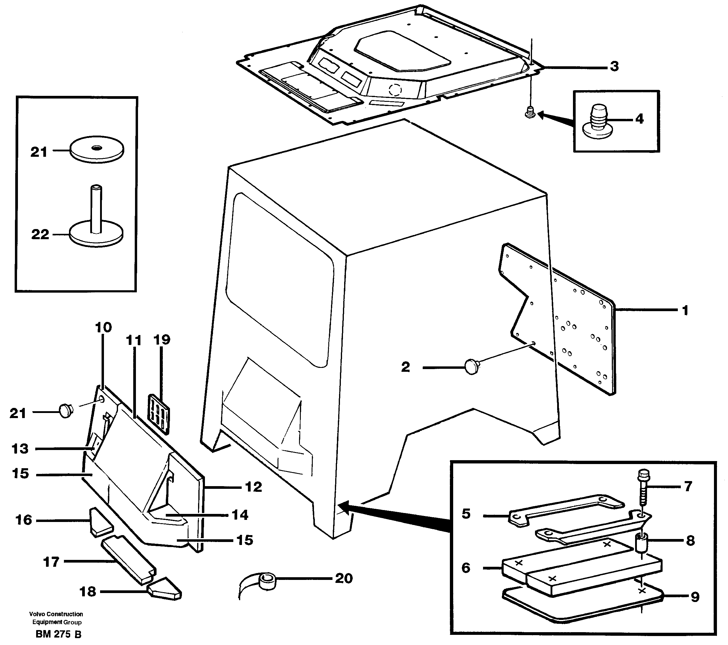 Схема запчастей Volvo A20C - 21779 Insulation, upholstery A20C SER NO 3052-