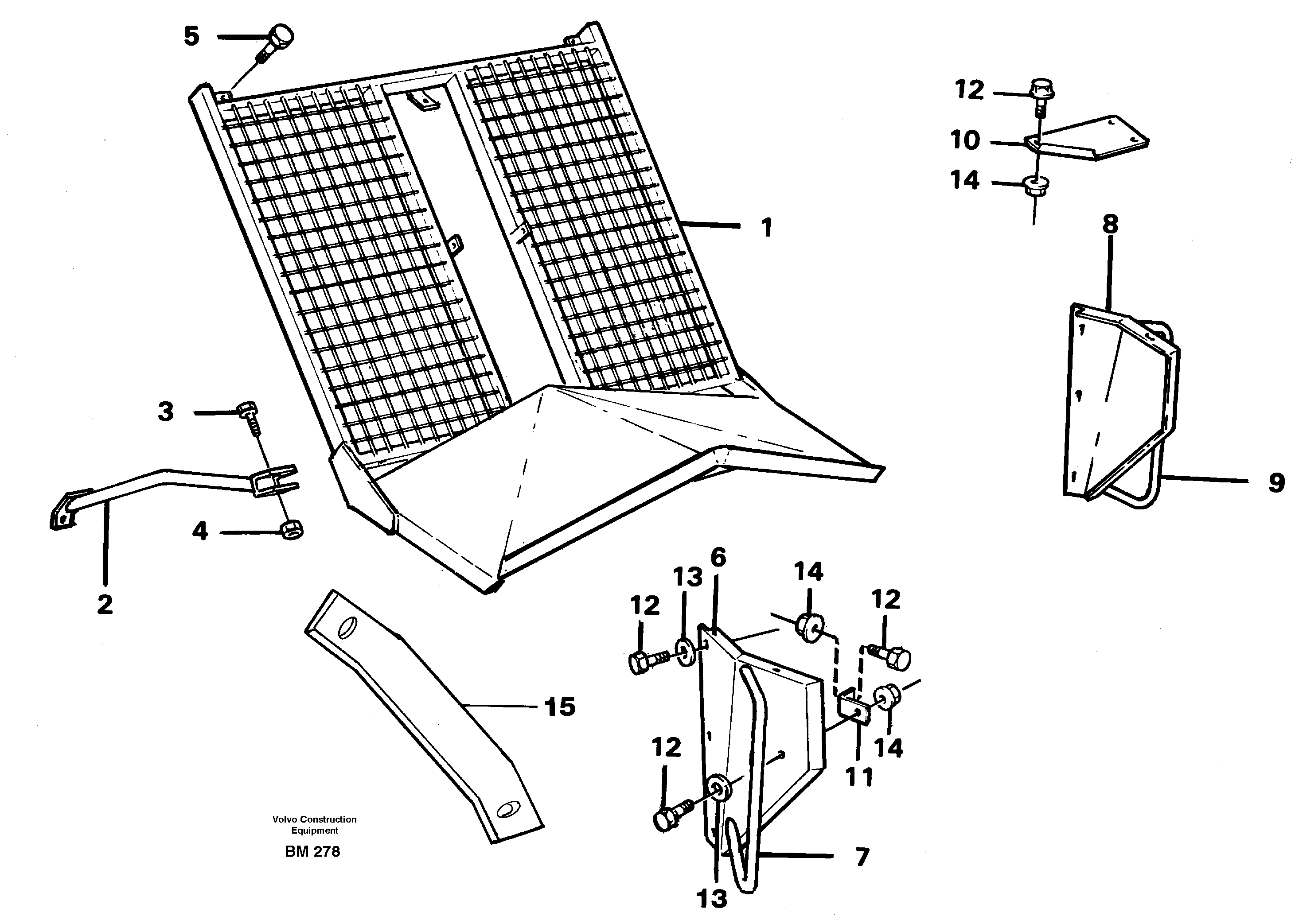 Схема запчастей Volvo A20C - 26918 Protective grid A20C SER NO 3052-