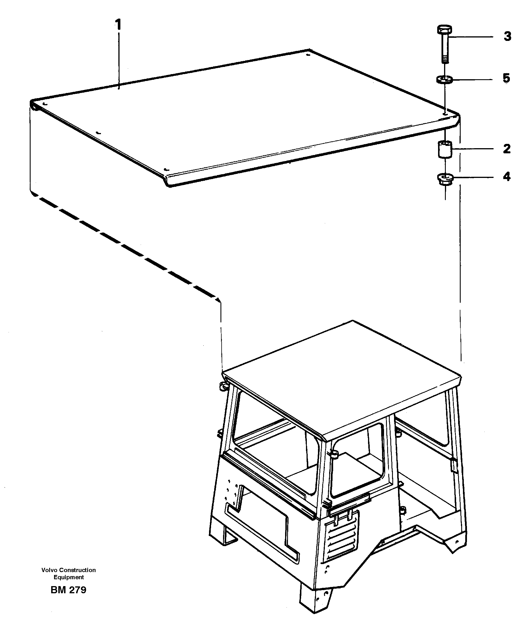 Схема запчастей Volvo A20C - 63256 Protecting roof Std Usa A20C SER NO 3052-
