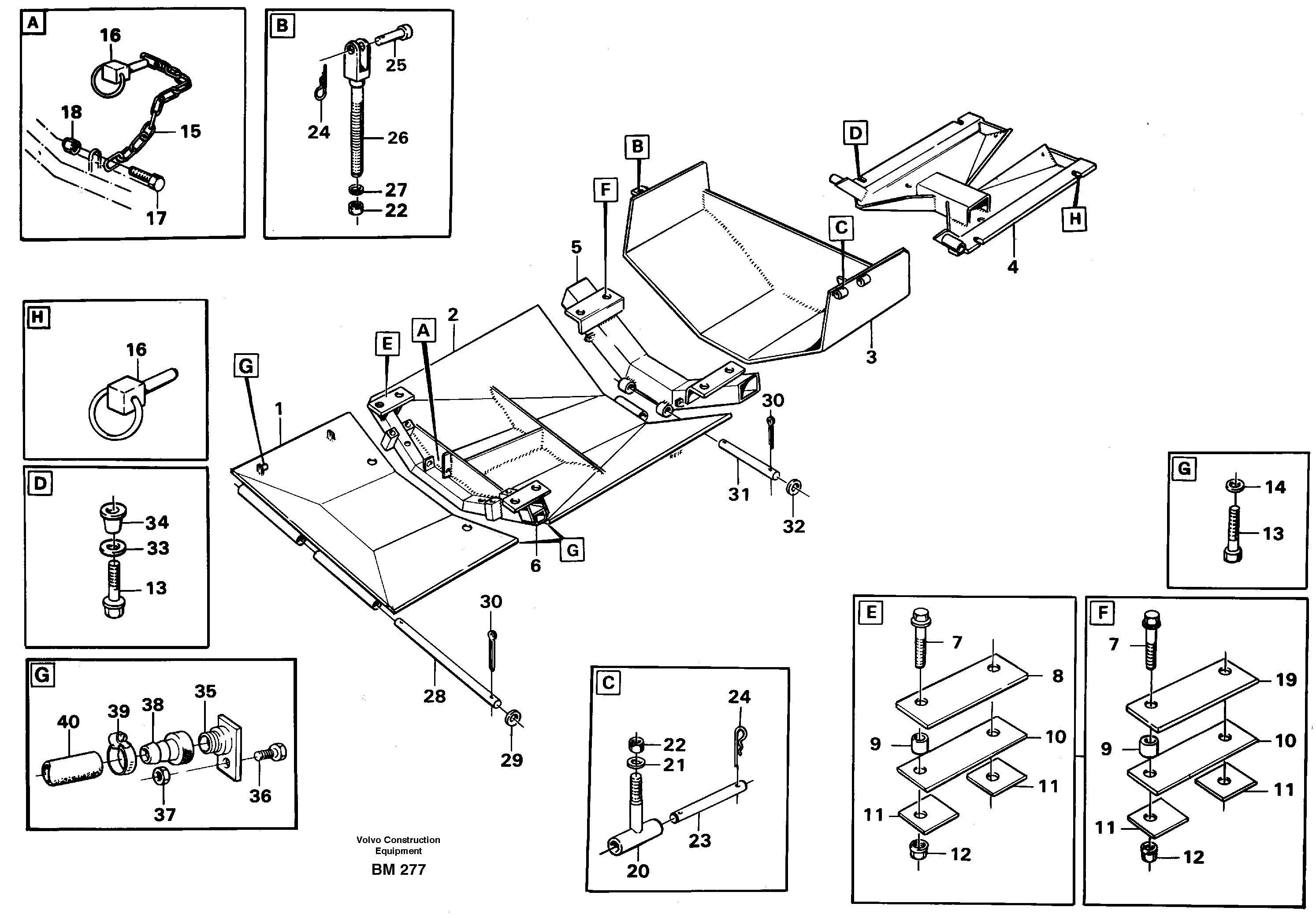 Схема запчастей Volvo A20C - 84181 Protecting plates A20C SER NO 3052-