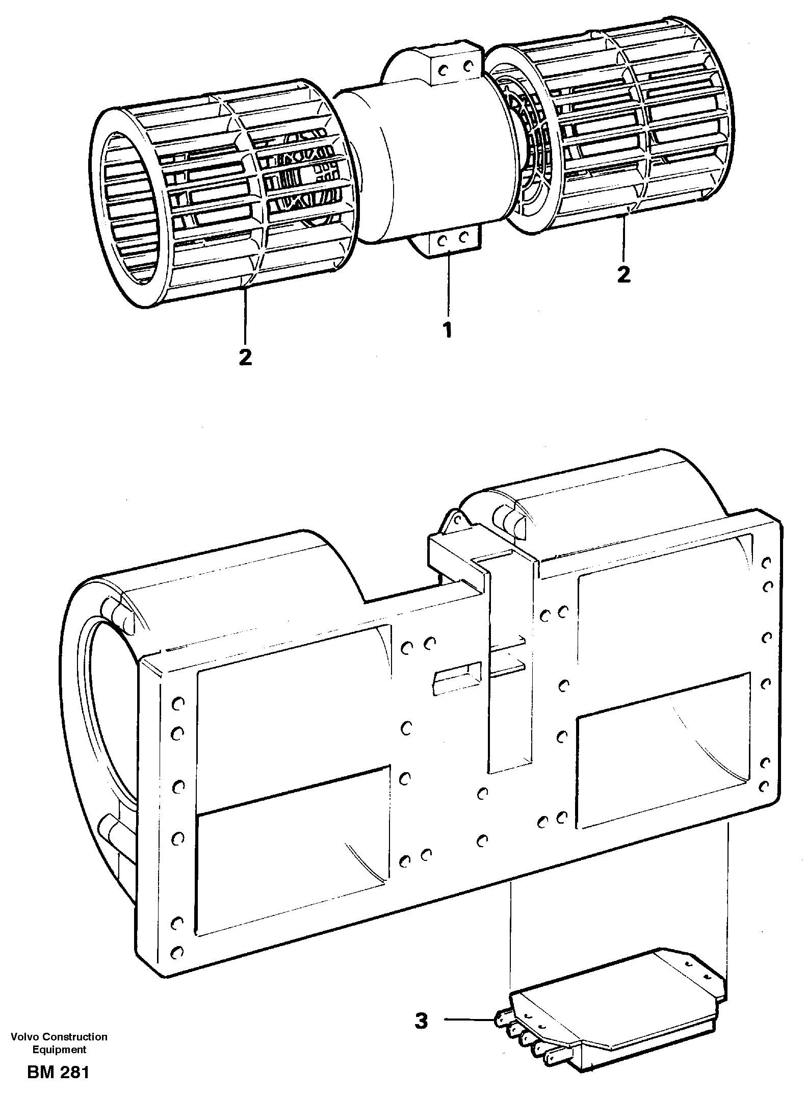 Схема запчастей Volvo A20C - 26605 Fan A20C SER NO 3052-