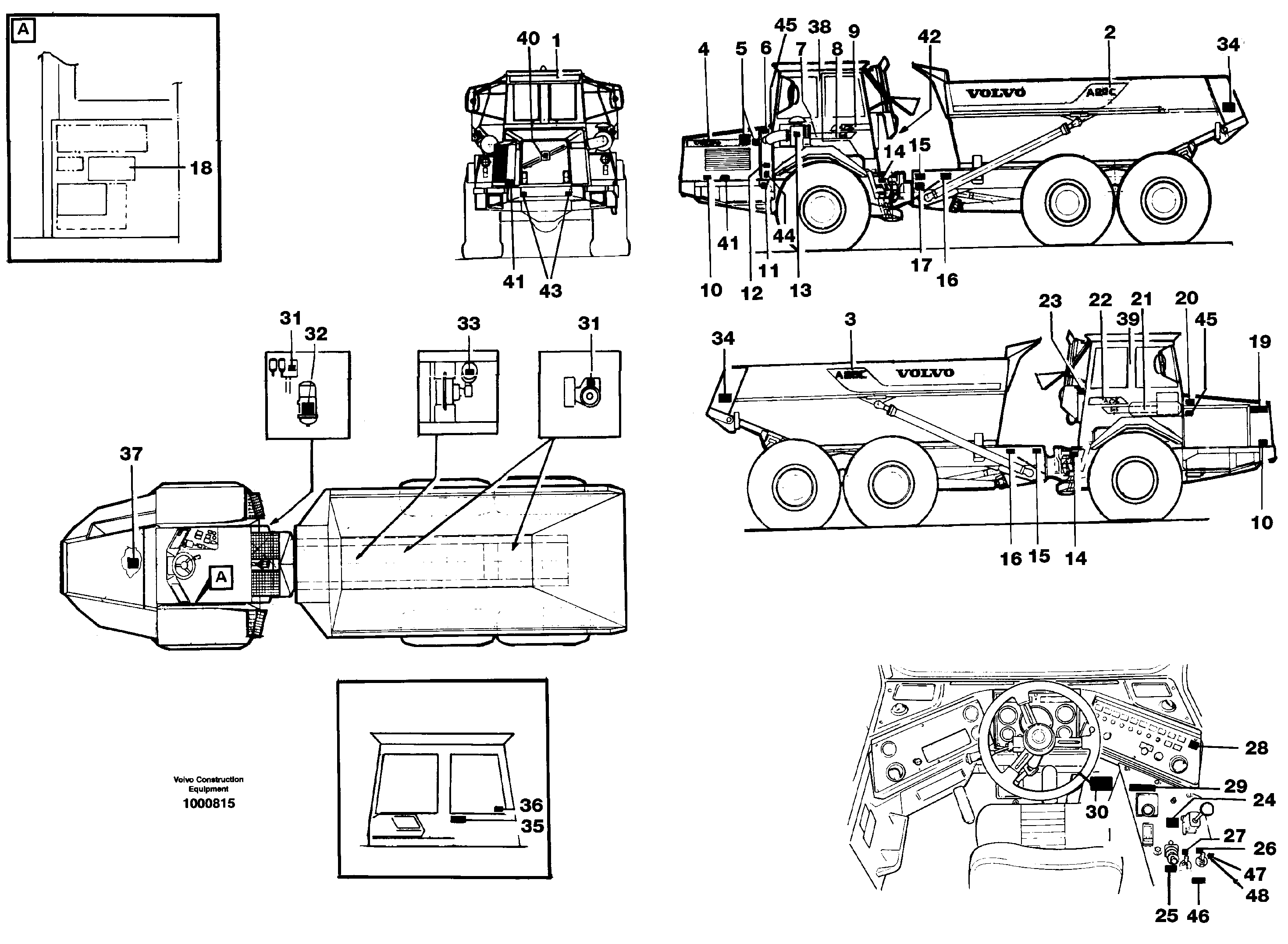 Схема запчастей Volvo A20C - 21792 Decals A20C SER NO 3052-