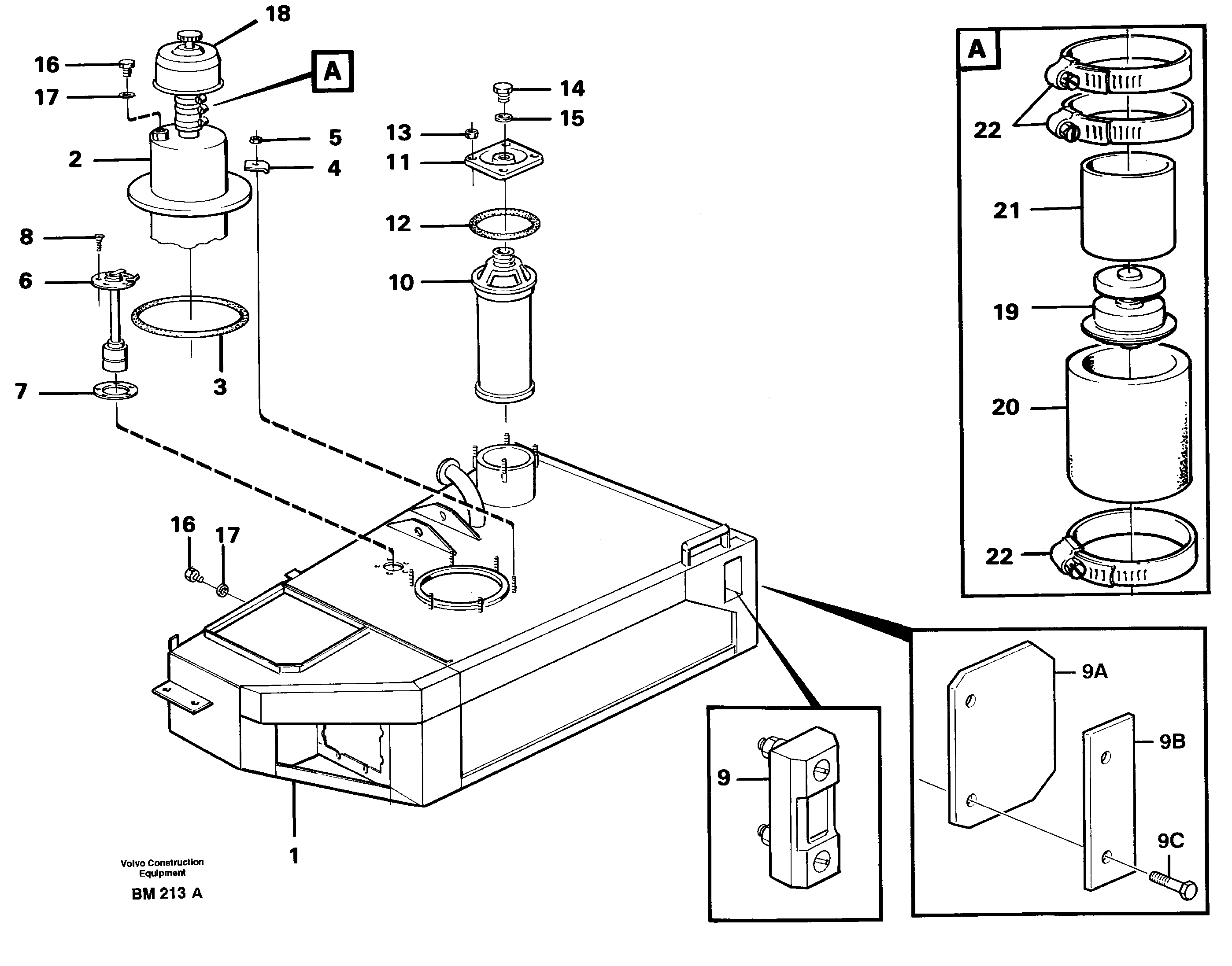 Схема запчастей Volvo A20C - 85765 Гидробак A20C SER NO 3052-