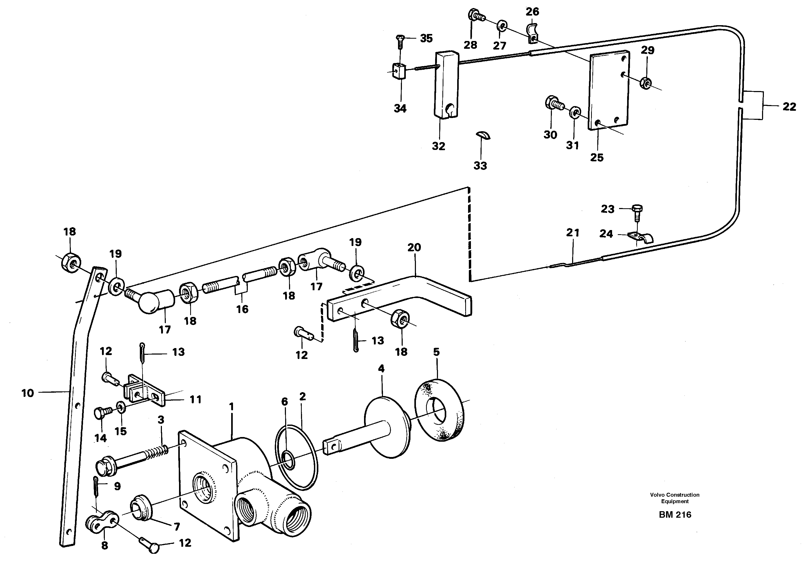 Схема запчастей Volvo A20C - 58887 Shut-off valve A20C SER NO 3052-