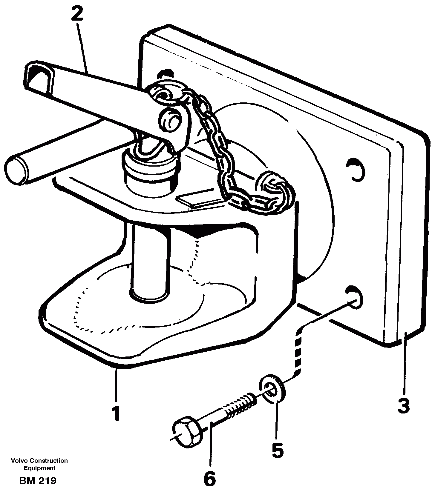 Схема запчастей Volvo A20C - 21994 Towing brace A20C SER NO 3052-